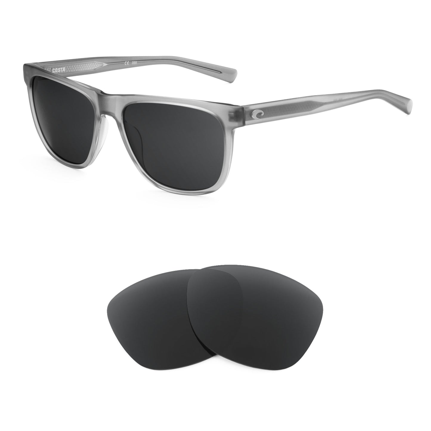 Costa Apalach replacement lenses — precision-cut polarized sunglass lenses, 100% UV | ReFramed