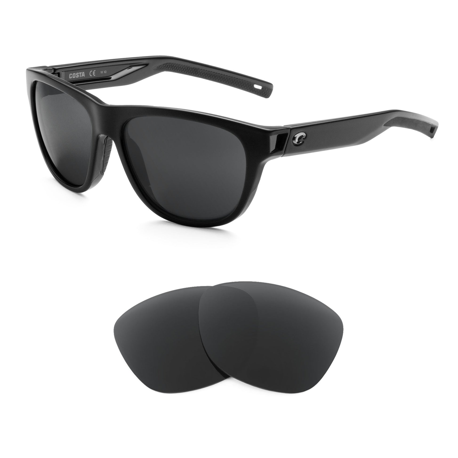 Costa Bayside replacement lenses — precision-cut polarized sunglass lenses, 100% UV | ReFramed