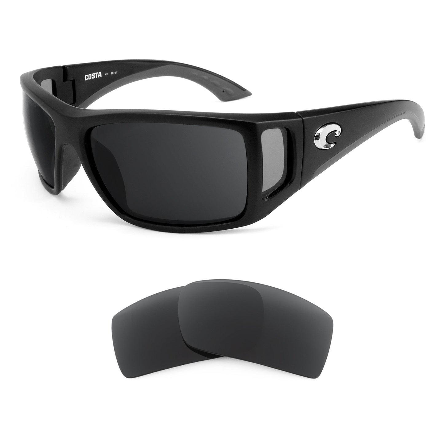 Costa Bomba replacement lenses — precision-cut polarized sunglass lenses, 100% UV | ReFramed