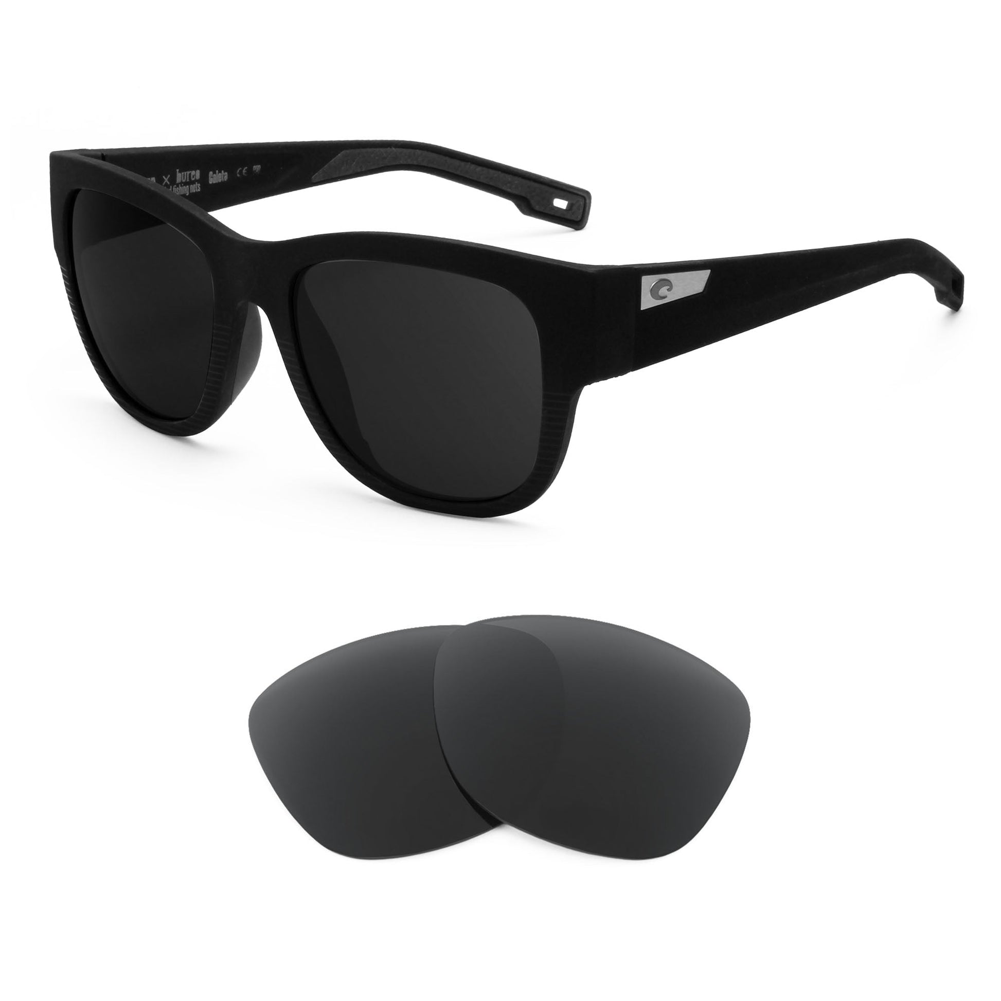 Costa Caleta replacement lenses — precision-cut polarized sunglass lenses, 100% UV | ReFramed