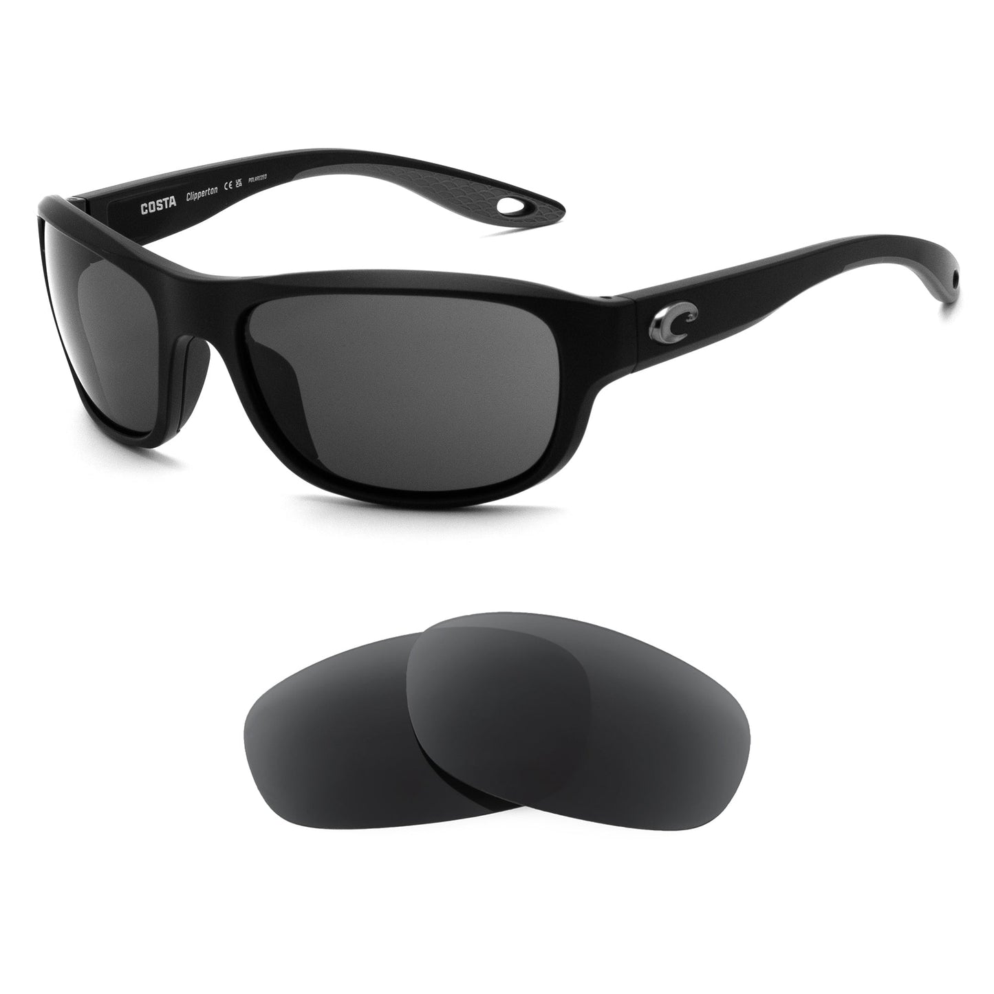 Costa Clipperton replacement lenses — precision-cut polarized sunglass lenses, 100% UV | ReFramed