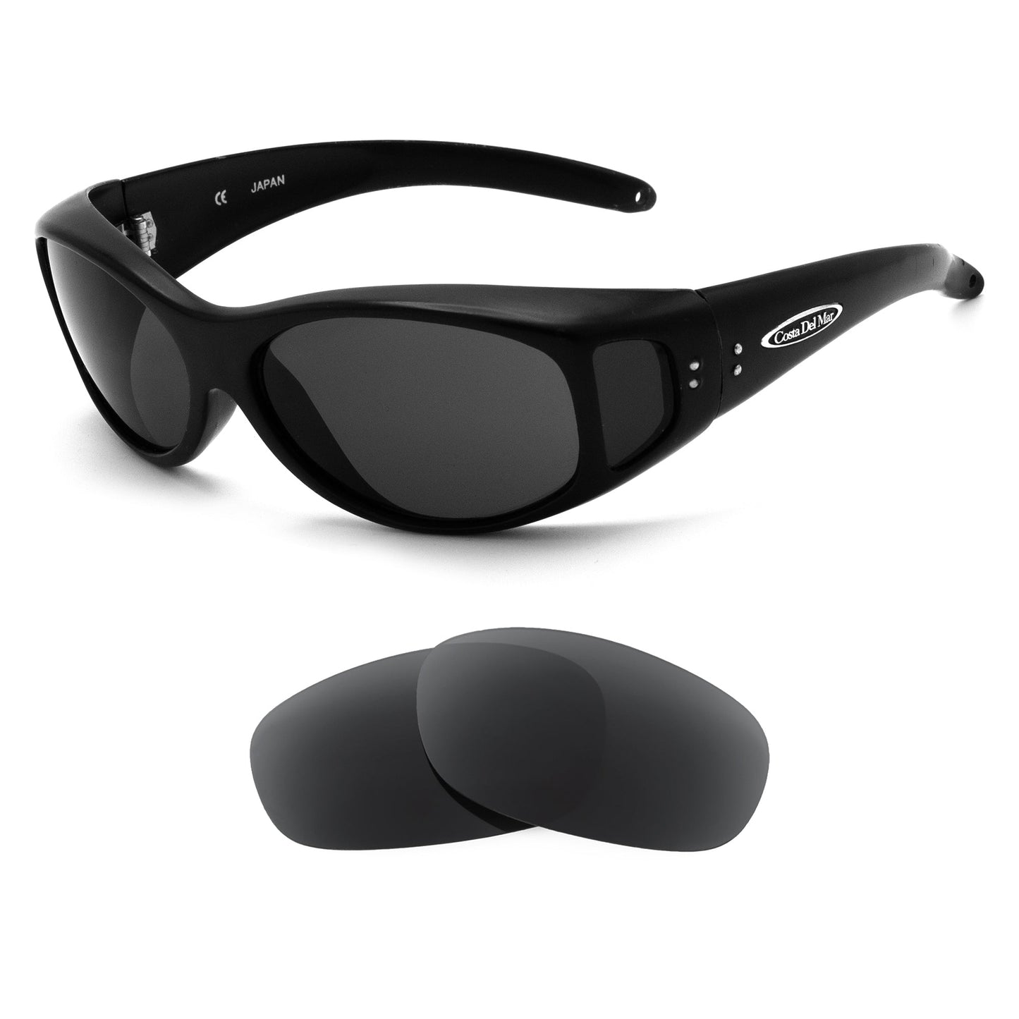 Costa Eliminator replacement lenses — precision-cut polarized sunglass lenses, 100% UV | ReFramed