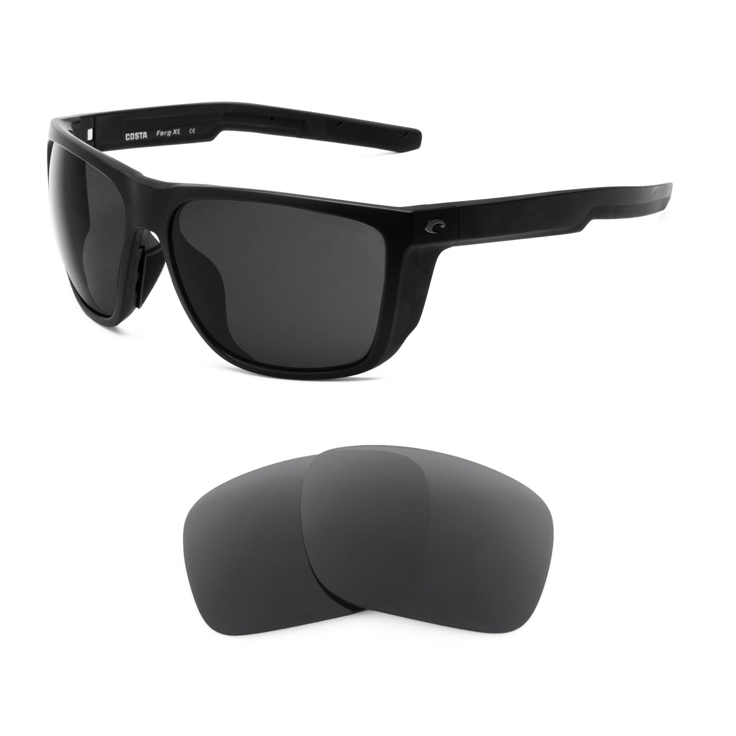 Costa Ferg XL replacement lenses — precision-cut polarized sunglass lenses, 100% UV | ReFramed