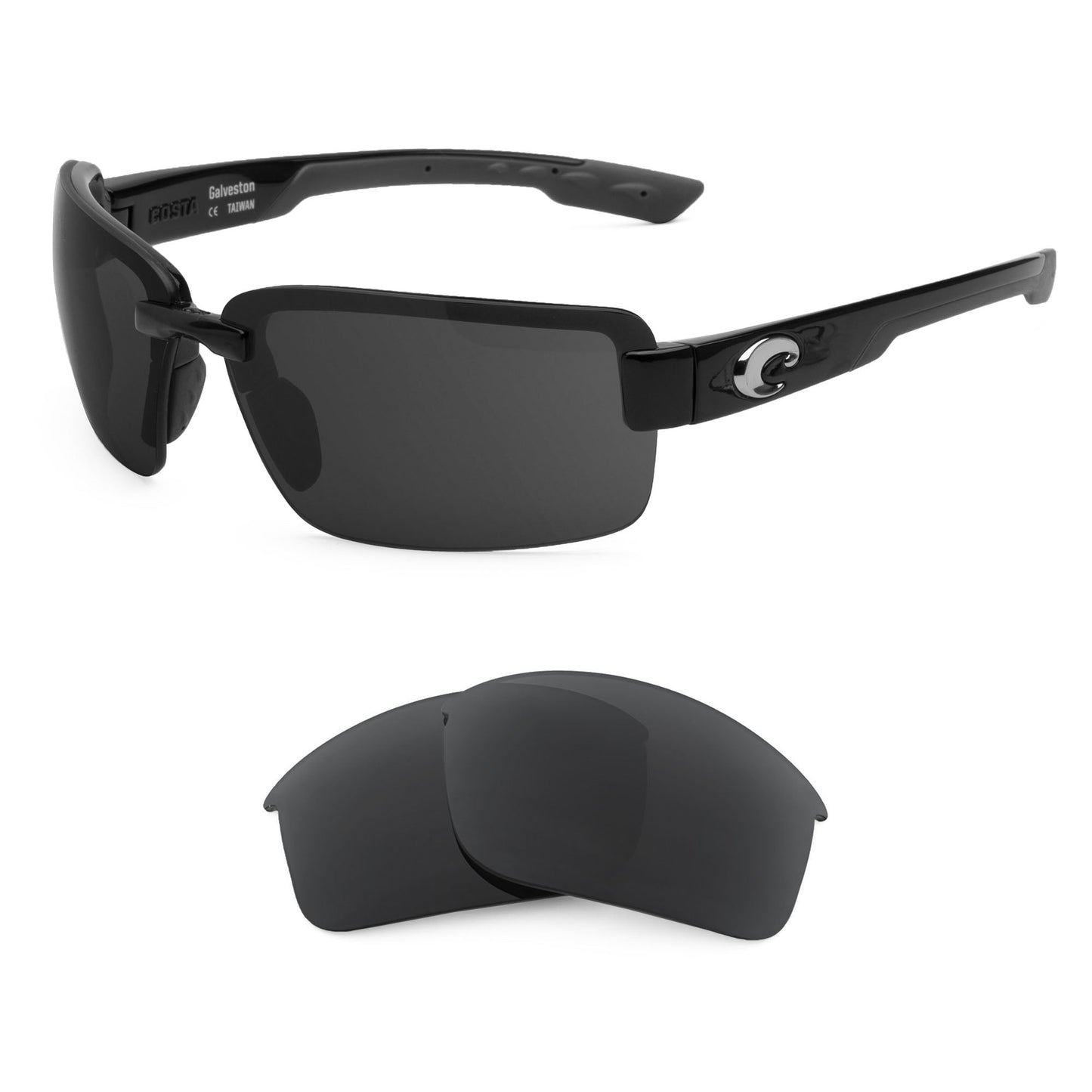 Costa Galveston replacement lenses — precision-cut polarized sunglass lenses, 100% UV | ReFramed
