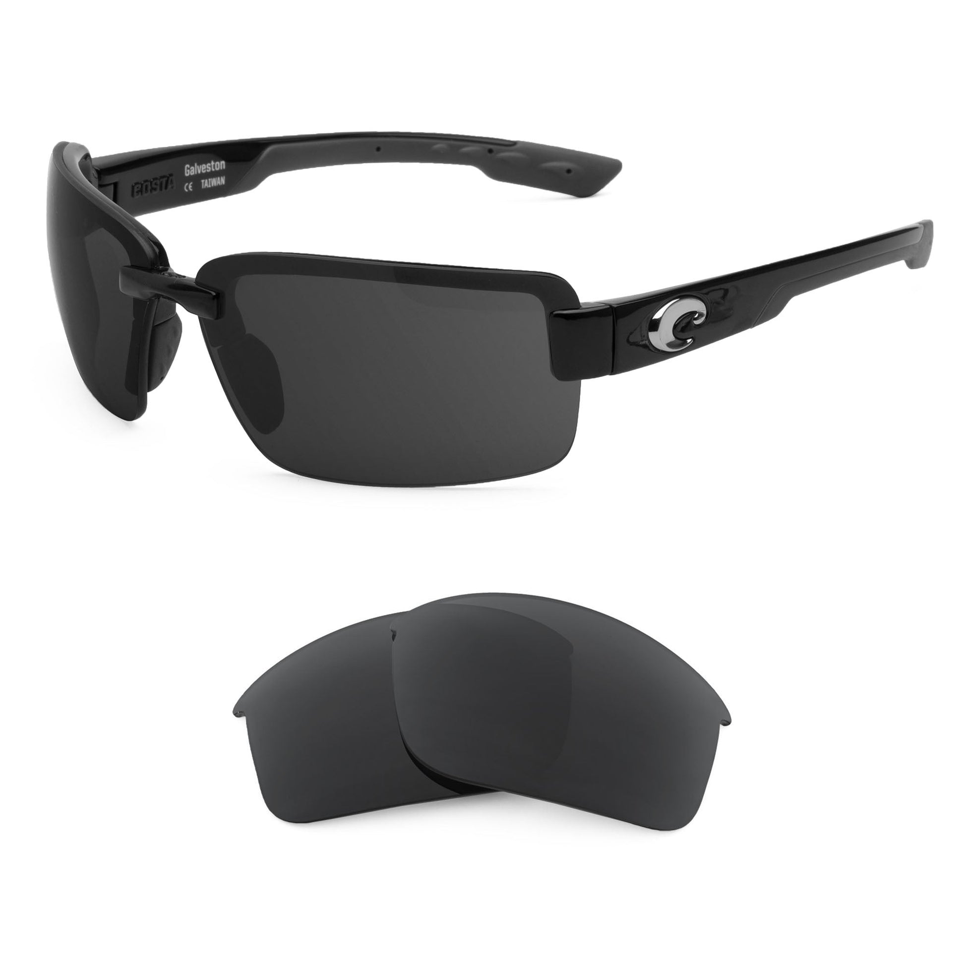 Costa Galveston replacement lenses — precision-cut polarized sunglass lenses, 100% UV | ReFramed