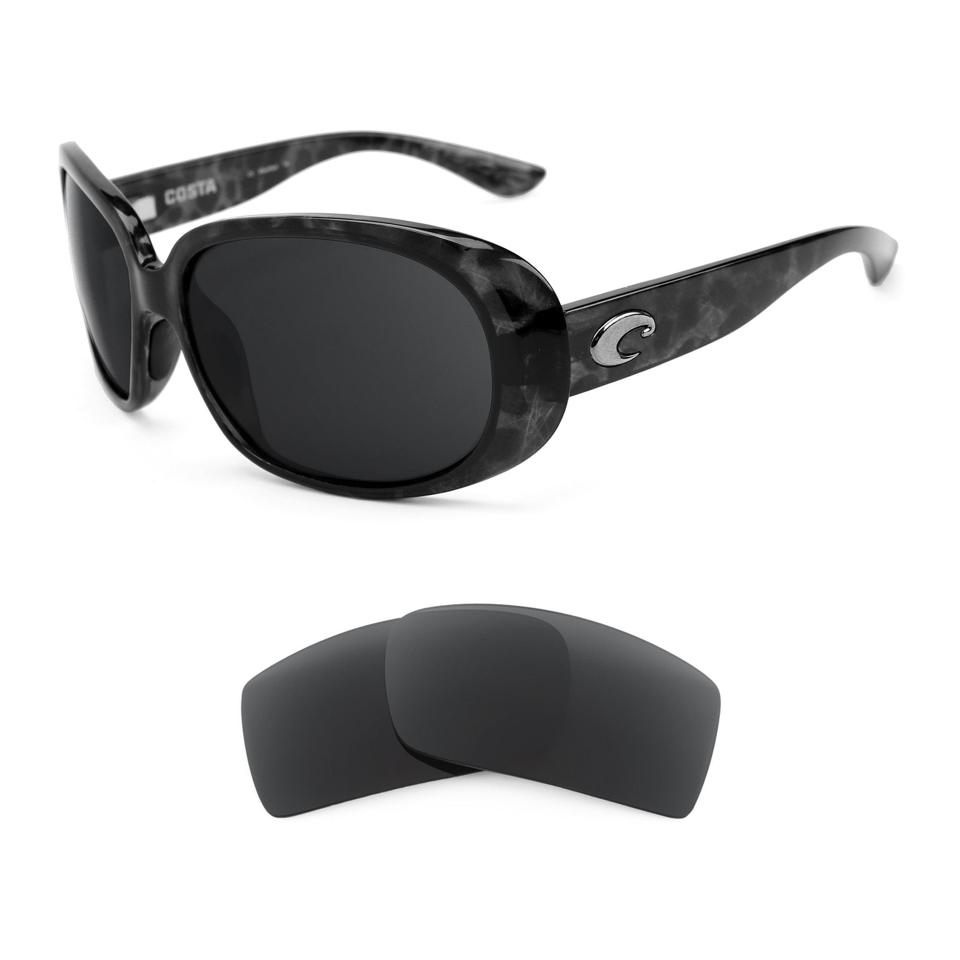 Costa Hammock replacement lenses — precision-cut polarized sunglass lenses, 100% UV | ReFramed