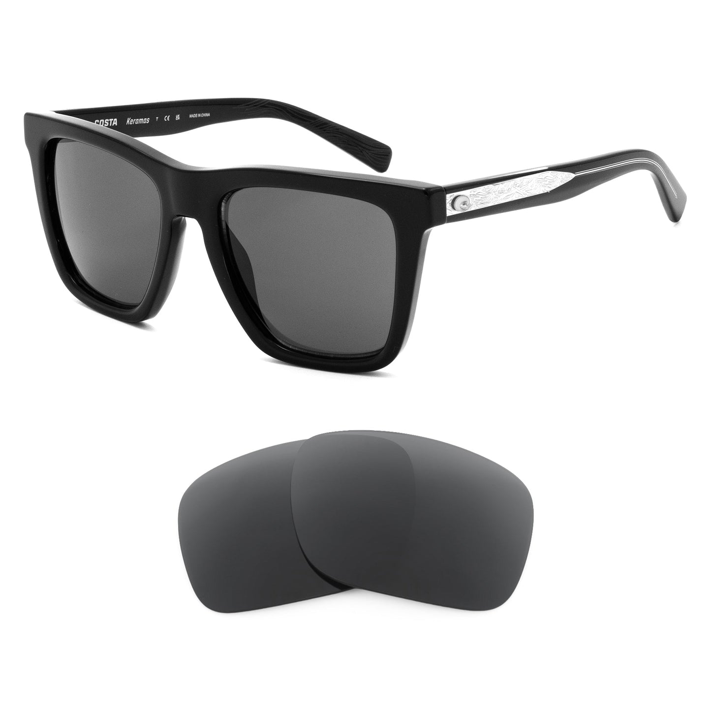 Costa Keramas replacement lenses — precision-cut polarized sunglass lenses, 100% UV | ReFramed