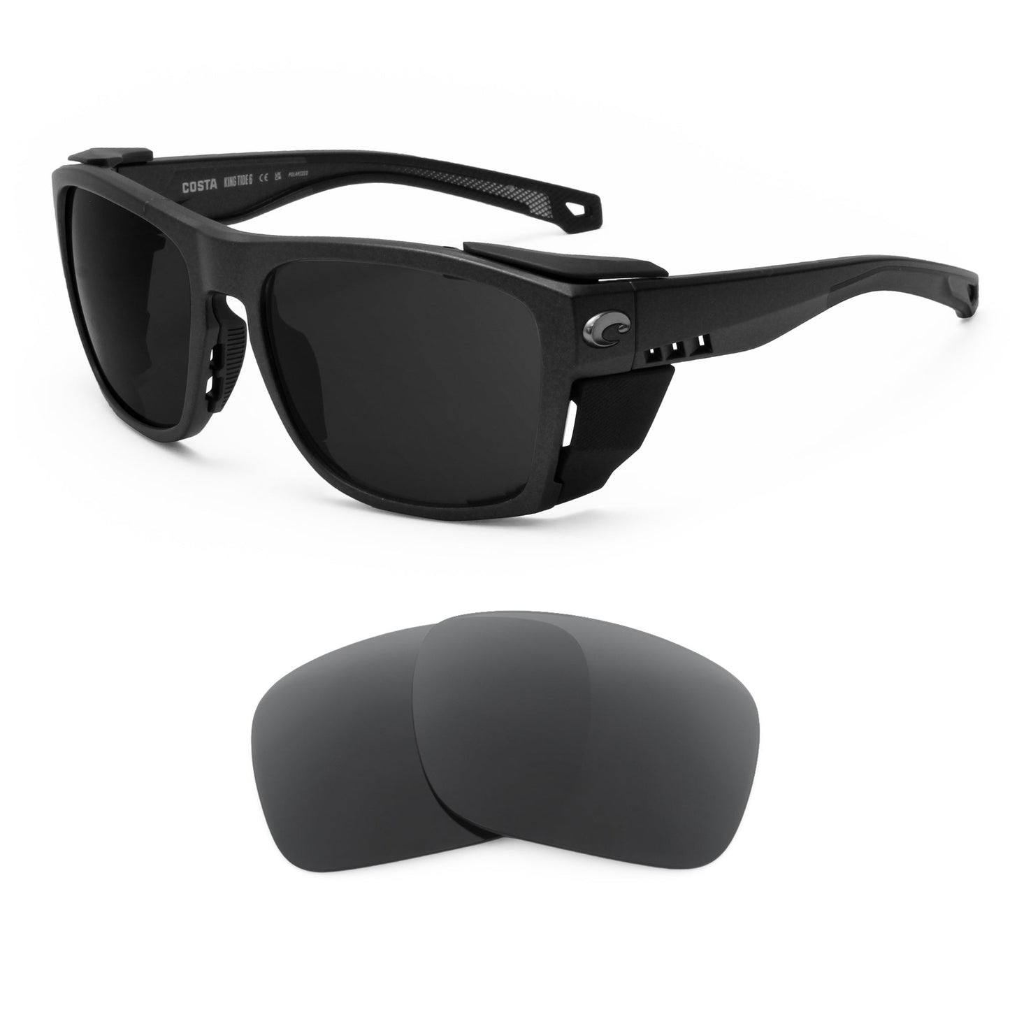Costa King Tide 6 replacement lenses — precision-cut polarized sunglass lenses, 100% UV | ReFramed