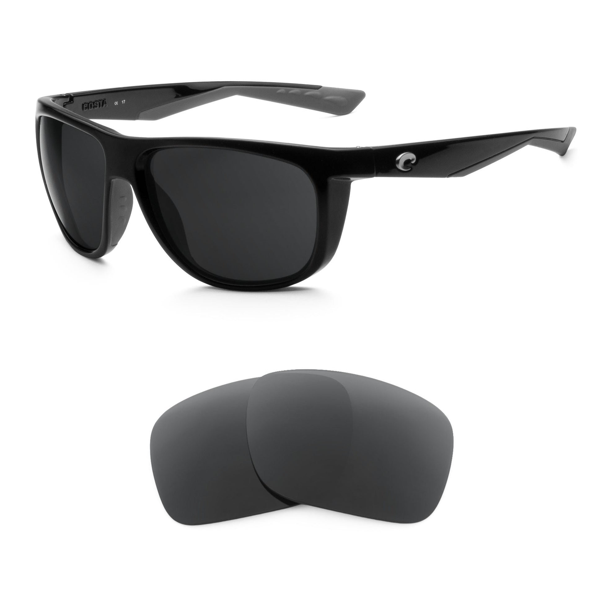 Costa Kiwa replacement lenses — precision-cut polarized sunglass lenses, 100% UV | ReFramed