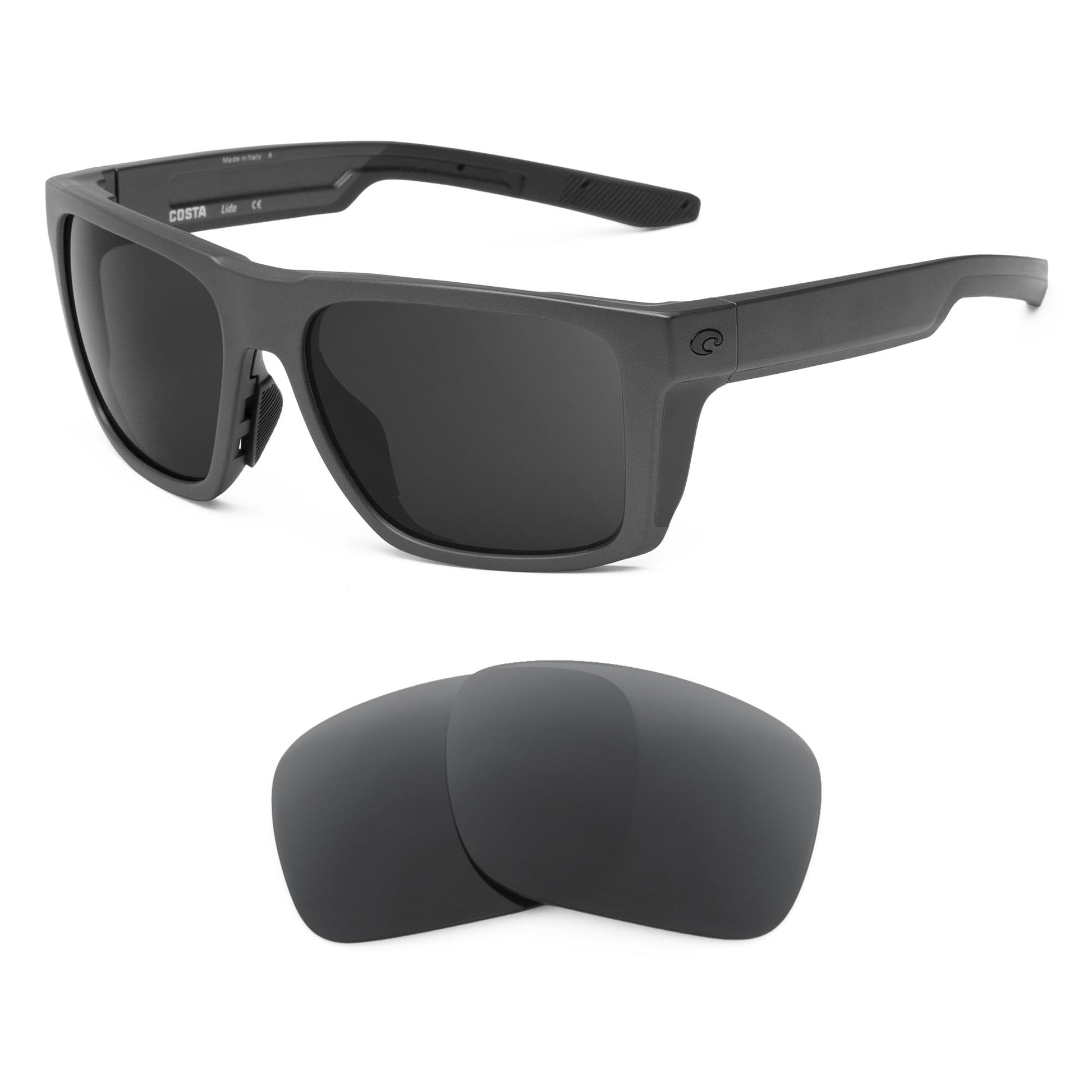 Costa Lido replacement lenses — precision-cut polarized sunglass lenses, 100% UV | ReFramed