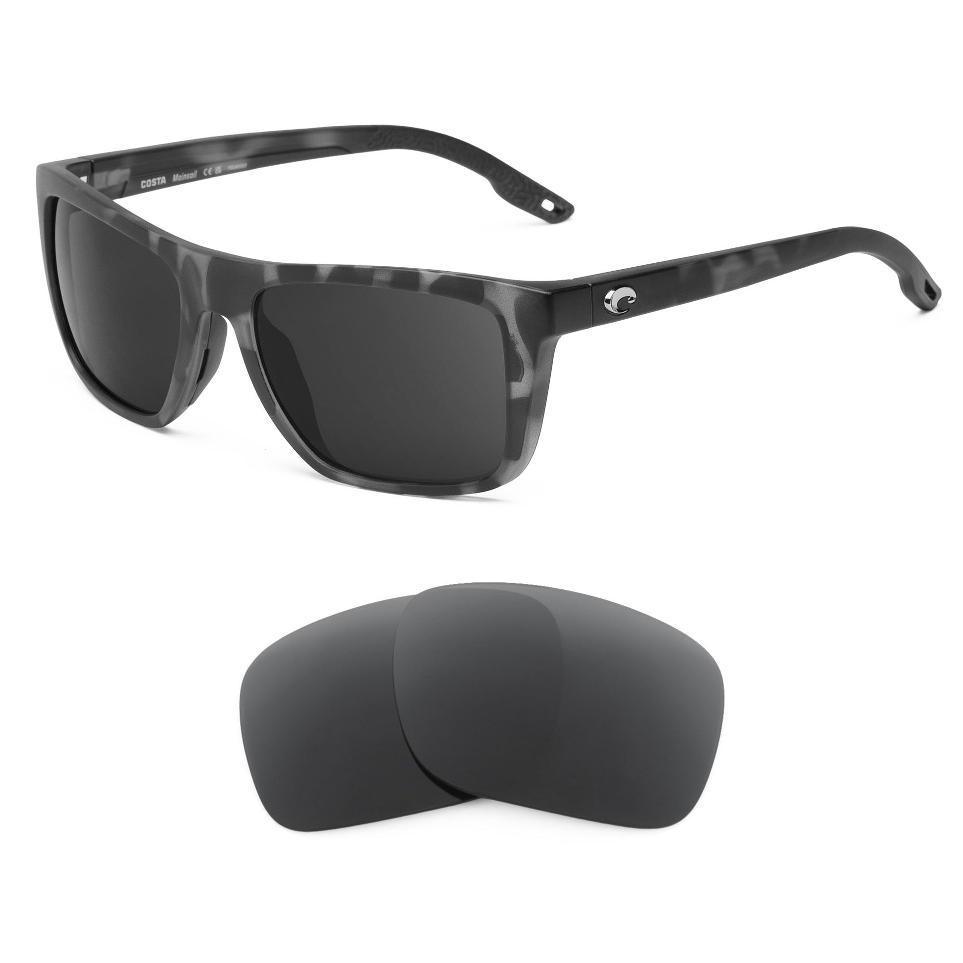 Costa Mainsail replacement lenses — precision-cut polarized sunglass lenses, 100% UV | ReFramed