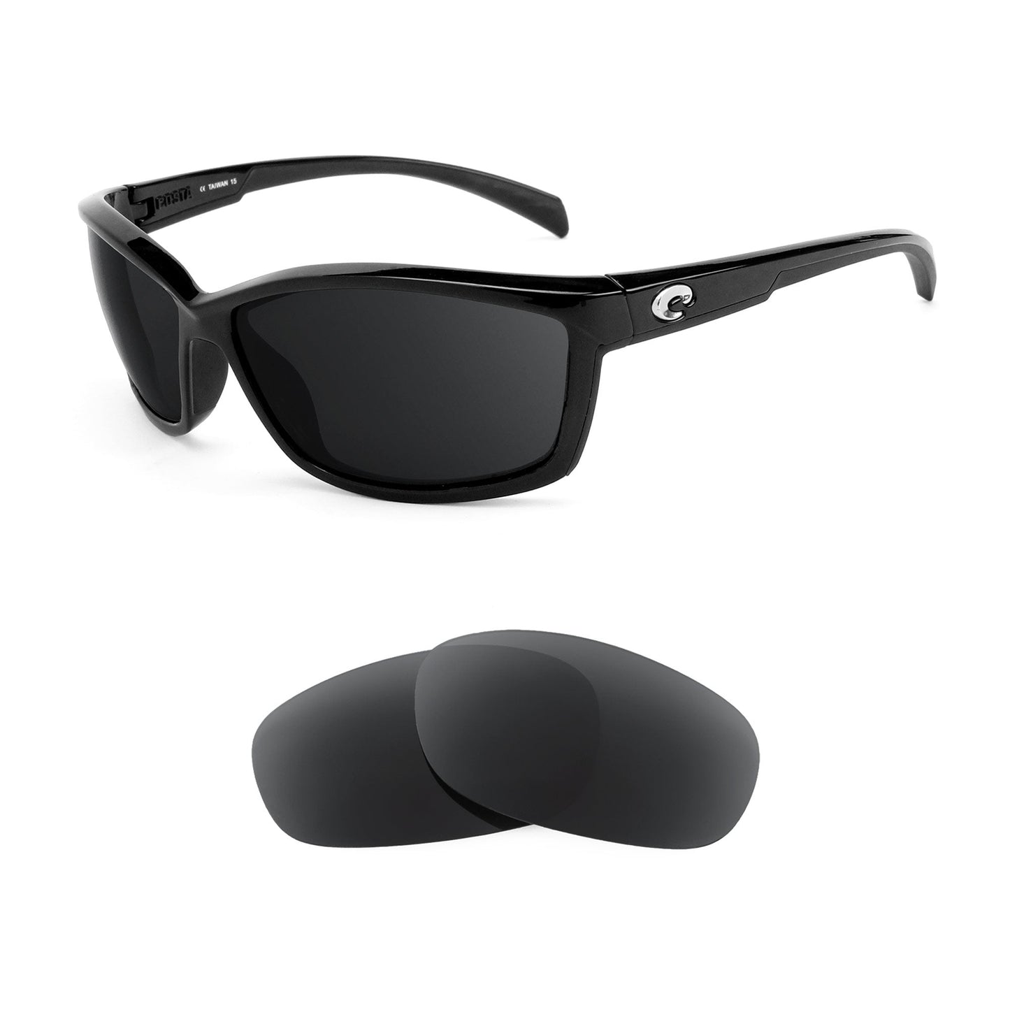 Costa Manta replacement lenses — precision-cut polarized sunglass lenses, 100% UV | ReFramed