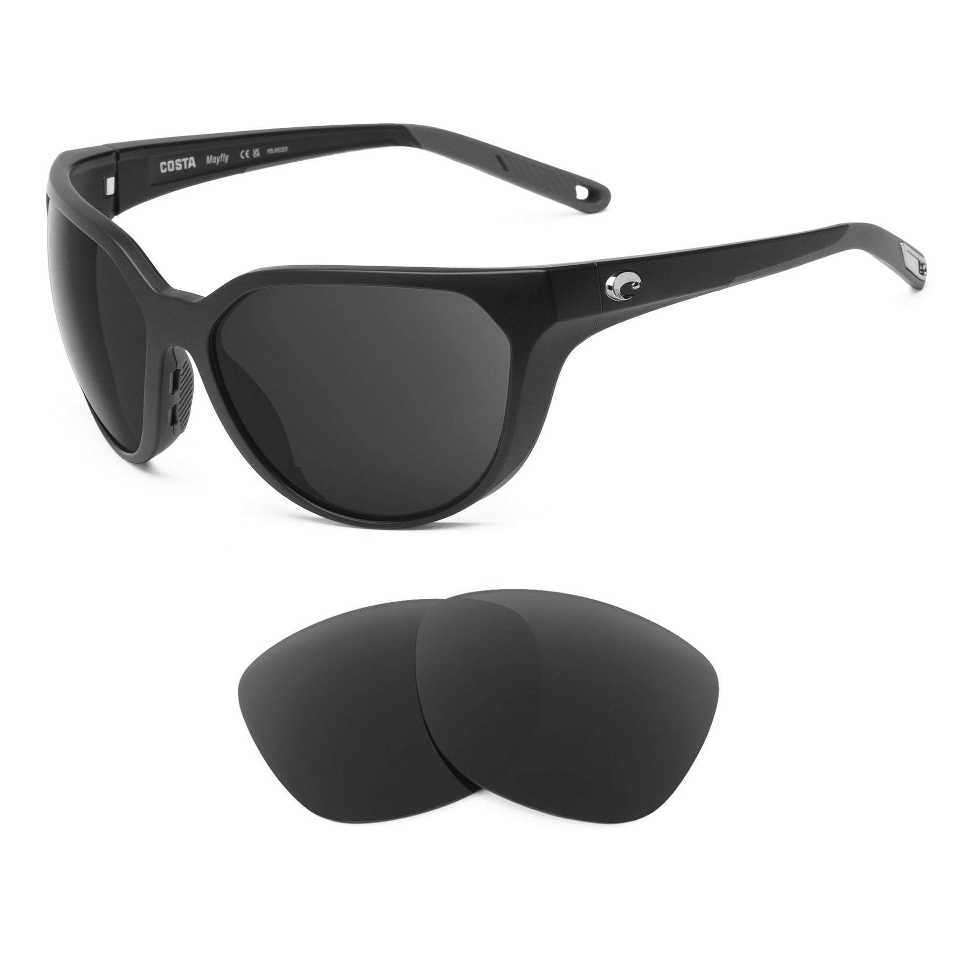 Costa Mayfly replacement lenses — precision-cut polarized sunglass lenses, 100% UV | ReFramed