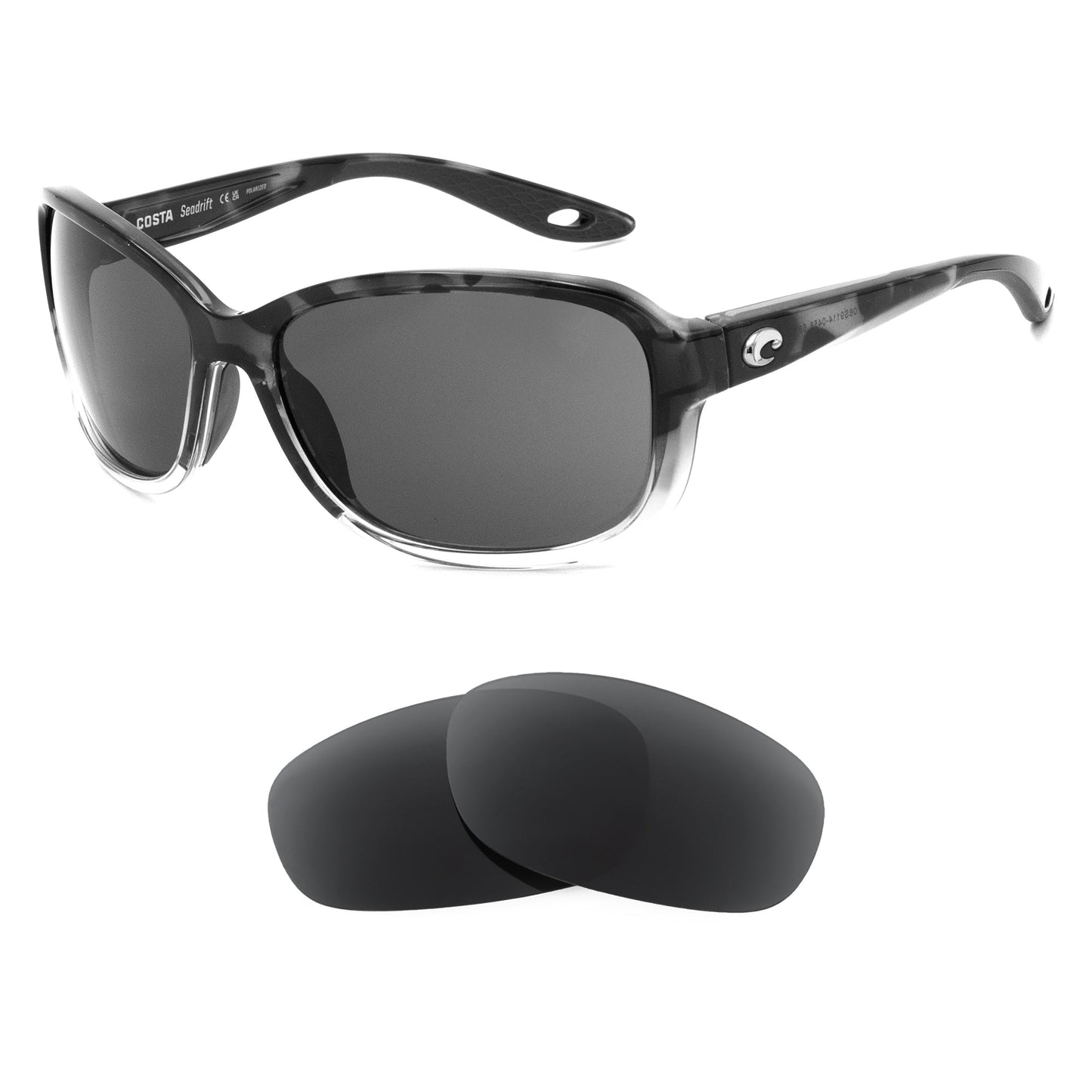 Costa Seadrift replacement lenses — precision-cut polarized sunglass lenses, 100% UV | ReFramed