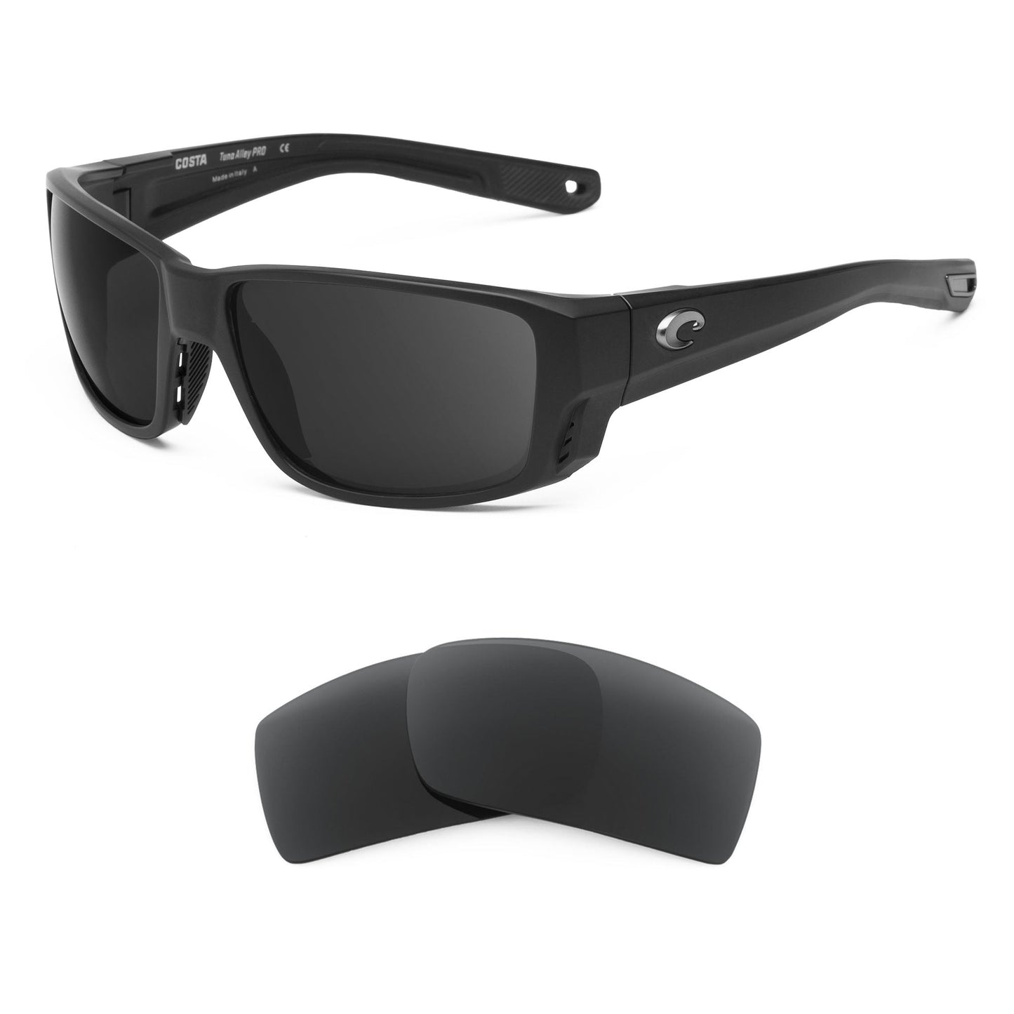 Costa Tuna Alley Pro replacement lenses — precision-cut polarized sunglass lenses, 100% UV | ReFramed