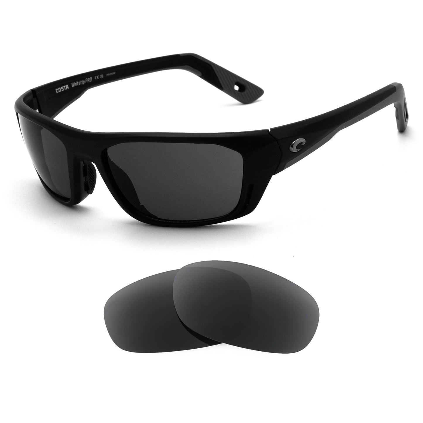 Costa Whitetip Pro replacement lenses — precision-cut polarized sunglass lenses, 100% UV | ReFramed