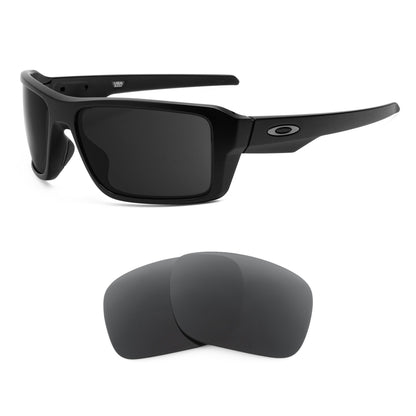 Oakley Double Edge OO9380 replacement lenses — Dark Brown polarized sunglass lens, 100% UV | ReFramed