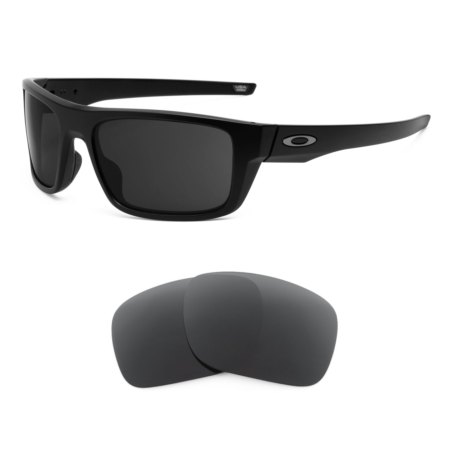 Oakley Drop Point OO9367 replacement lenses — Dark Brown polarized sunglass lens, 100% UV | ReFramed