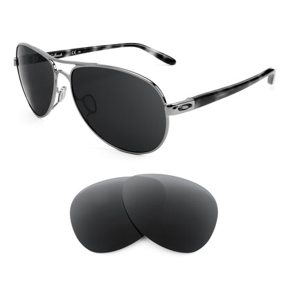 Oakley Feedback OO4079 replacement lenses — Dark Brown polarized sunglass lens, 100% UV | ReFramed