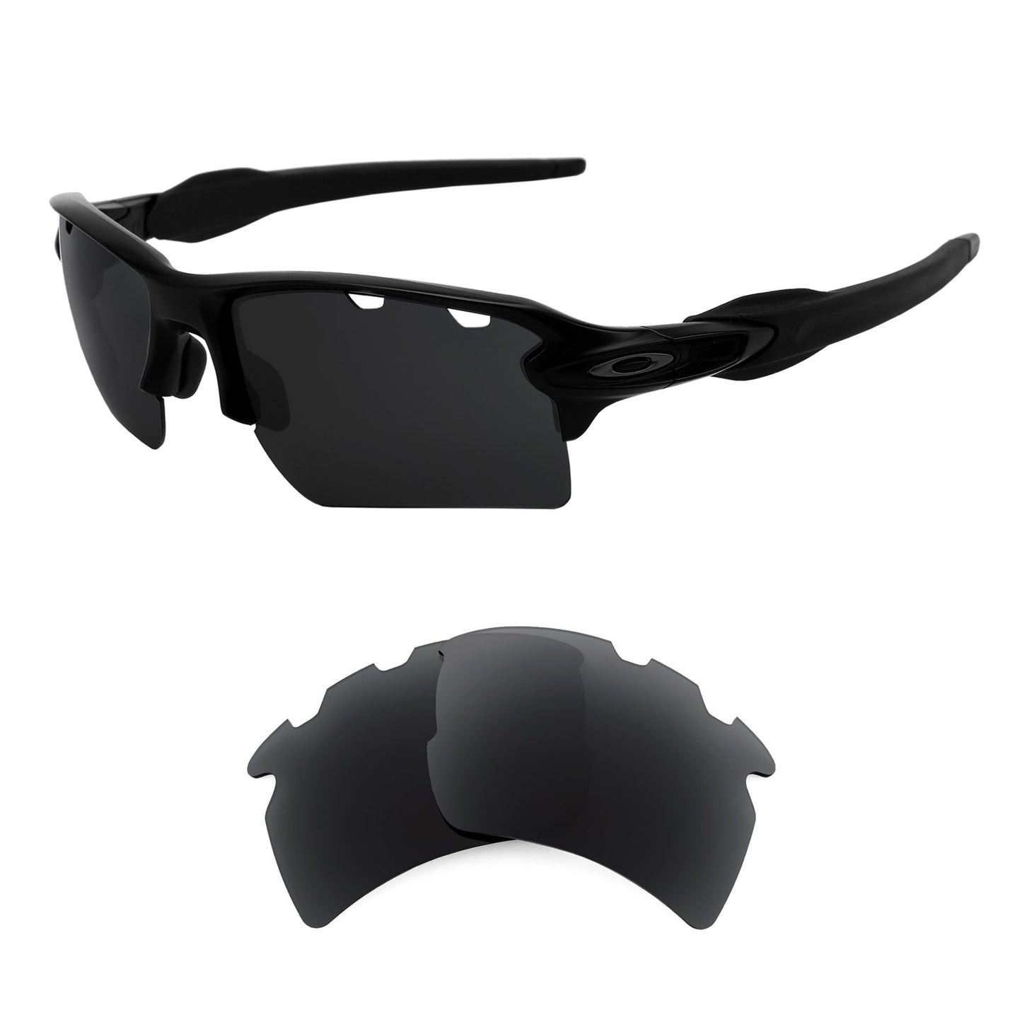 Oakley Flak 2.0 XL Vented OO9188 replacement lenses — Dark Brown polarized sunglass lens, 100% UV | ReFramed