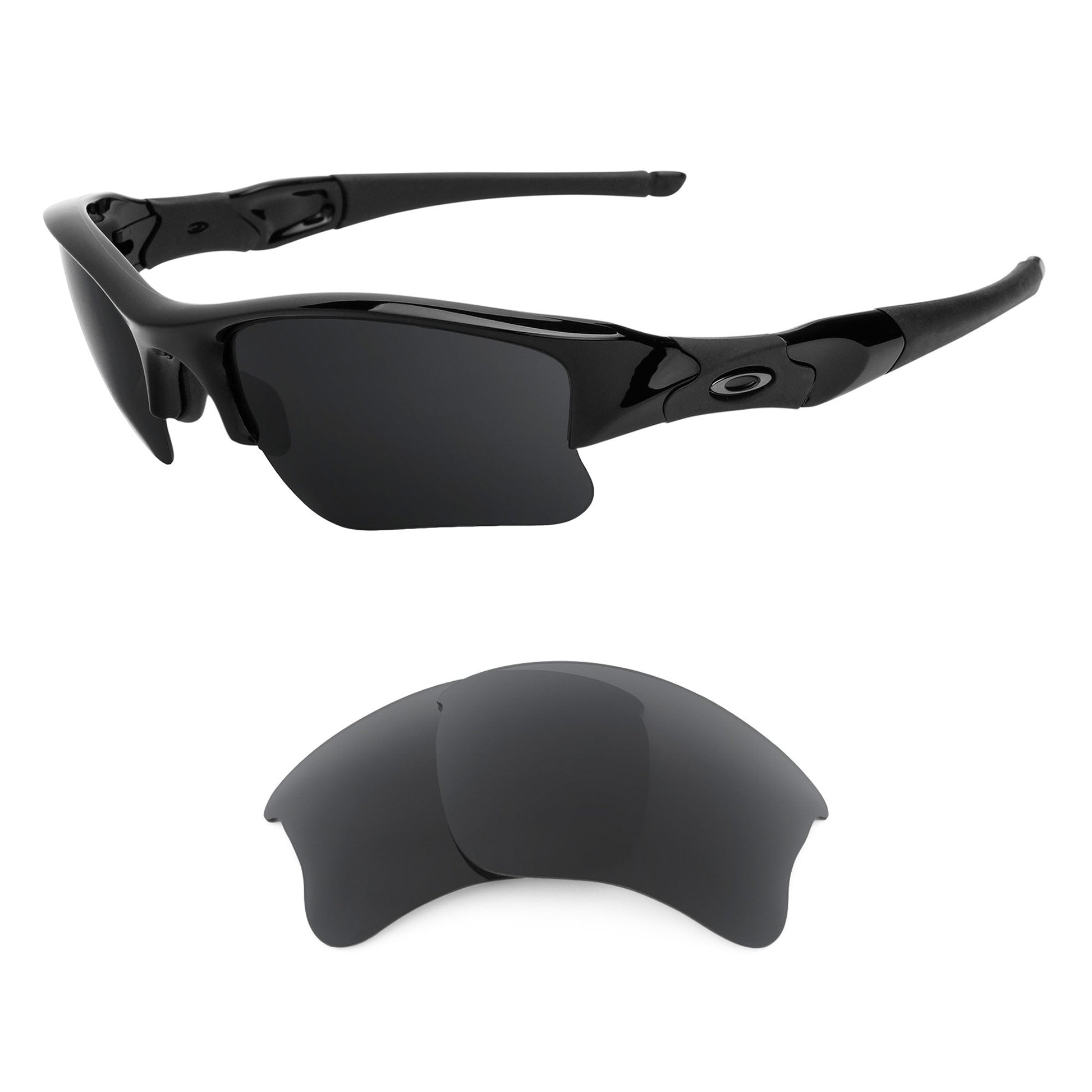 Oakley Flak Jacket XLJ OO9009 replacement lenses — Dark Brown polarized sunglass lens, 100% UV | ReFramed