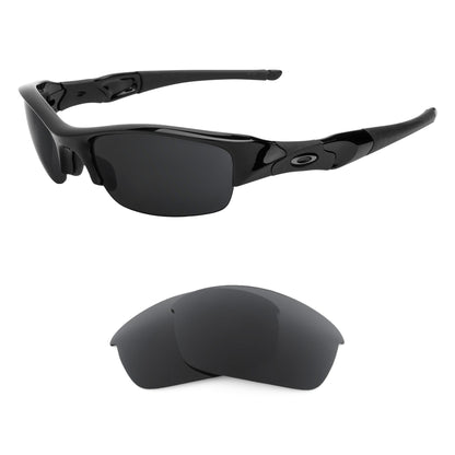 Oakley Flak Jacket OO9008 replacement lenses — Dark Brown polarized sunglass lens, 100% UV | ReFramed
