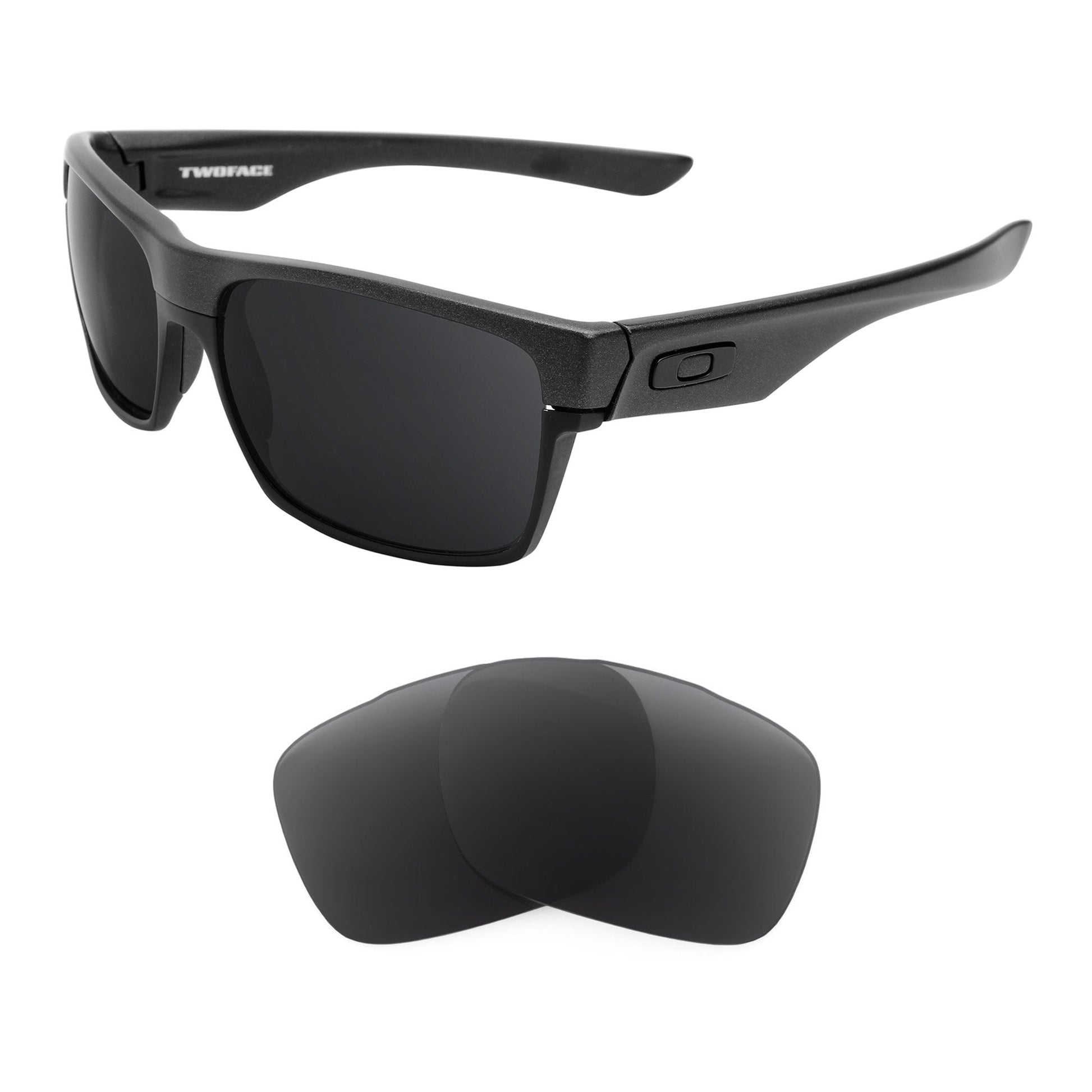 Oakley TwoFace OO9189 replacement lenses — Dark Brown polarized sunglass lens, 100% UV | ReFramed