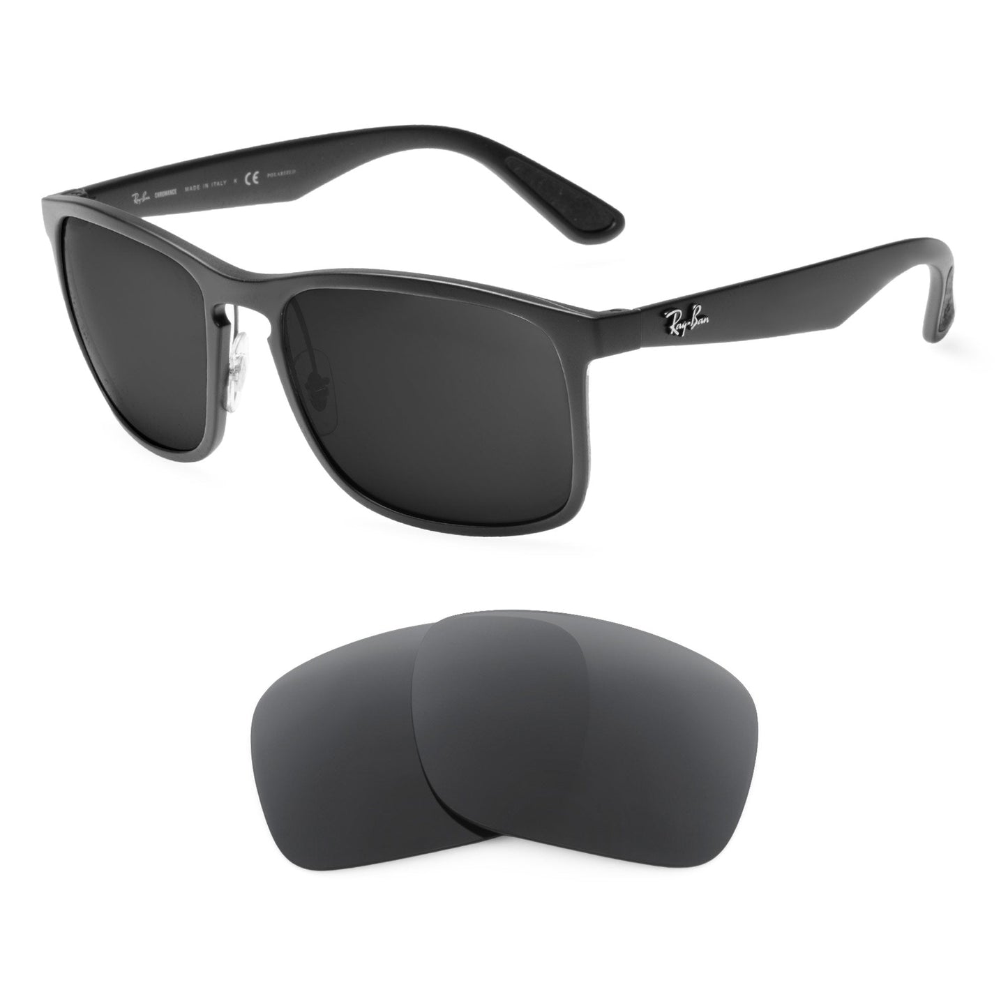 Ray-Ban RB4264 58mm replacement lenses — Dark Brown polarized sunglass lens, 100% UV | ReFramed