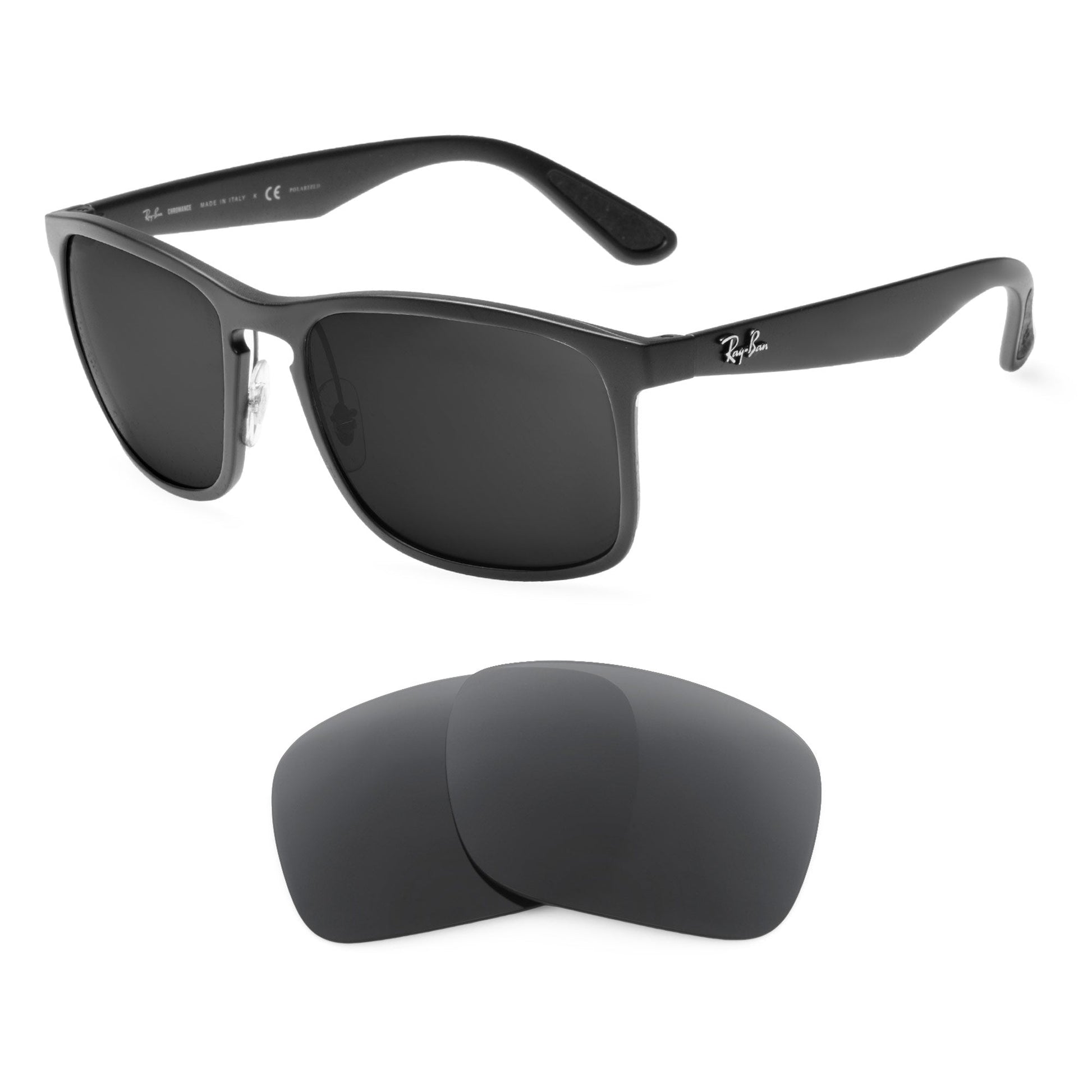 Ray-Ban RB4264 58mm replacement lenses — Dark Brown polarized sunglass lens, 100% UV | ReFramed