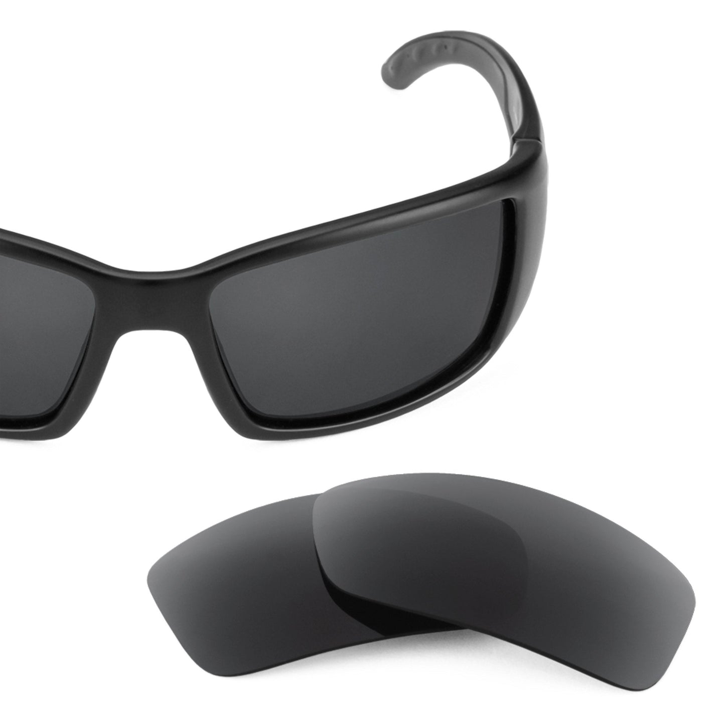 Costa Blackfin replacement lenses — Stealth Black polarized sunglass lens, 100% UV | ReFramed