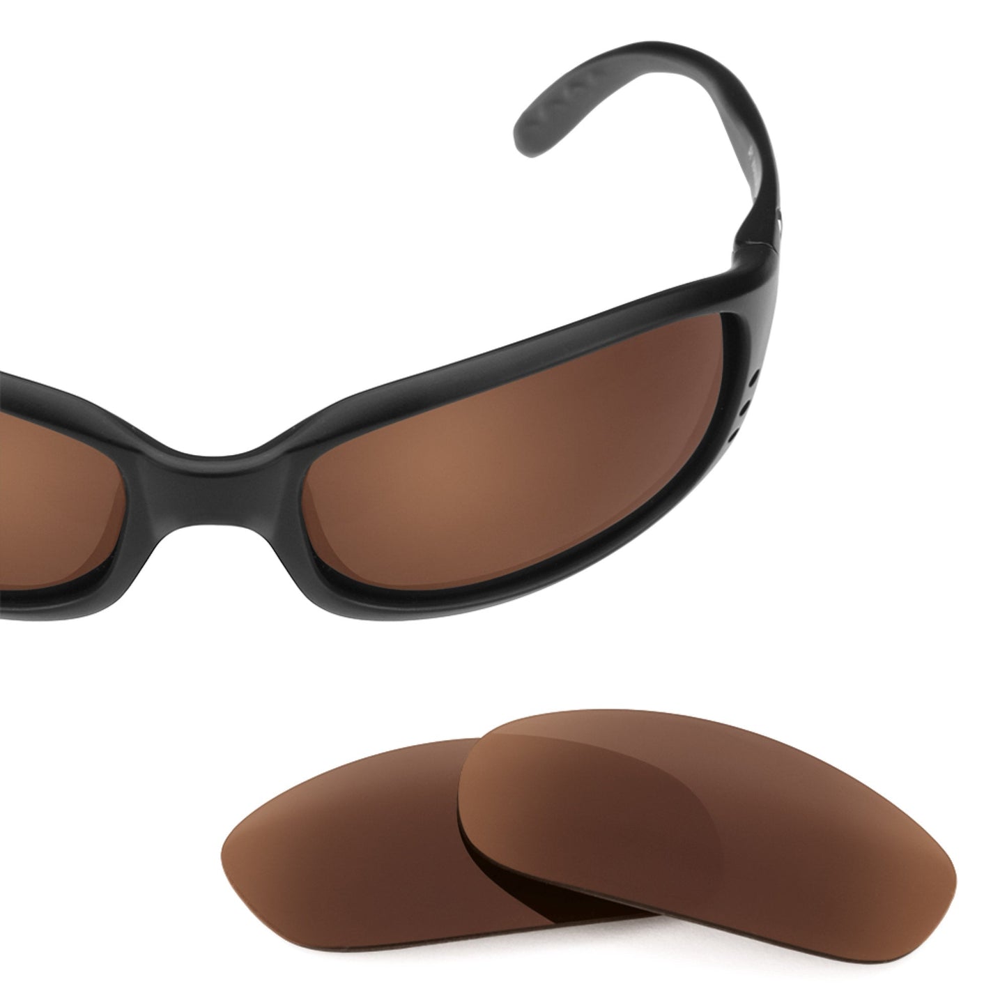 Costa Brine replacement lenses — Dark Brown polarized sunglass lens, 100% UV | ReFramed