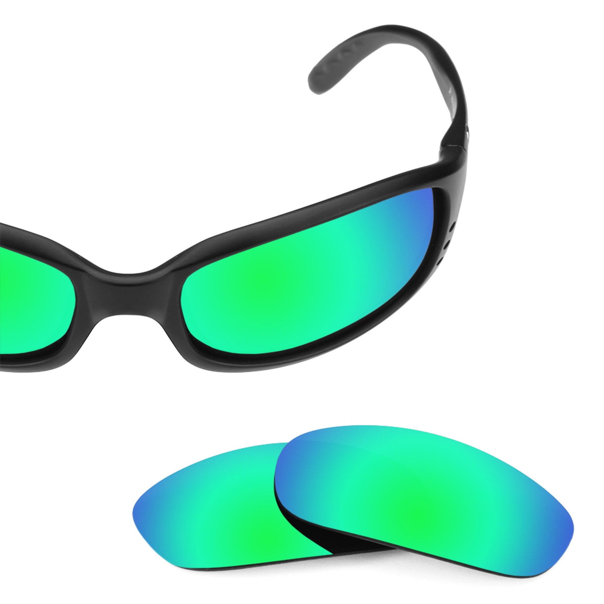 Costa Brine replacement lenses — Emerald Green MirrorShield® polarized sunglass lens, 100% UV | ReFramed