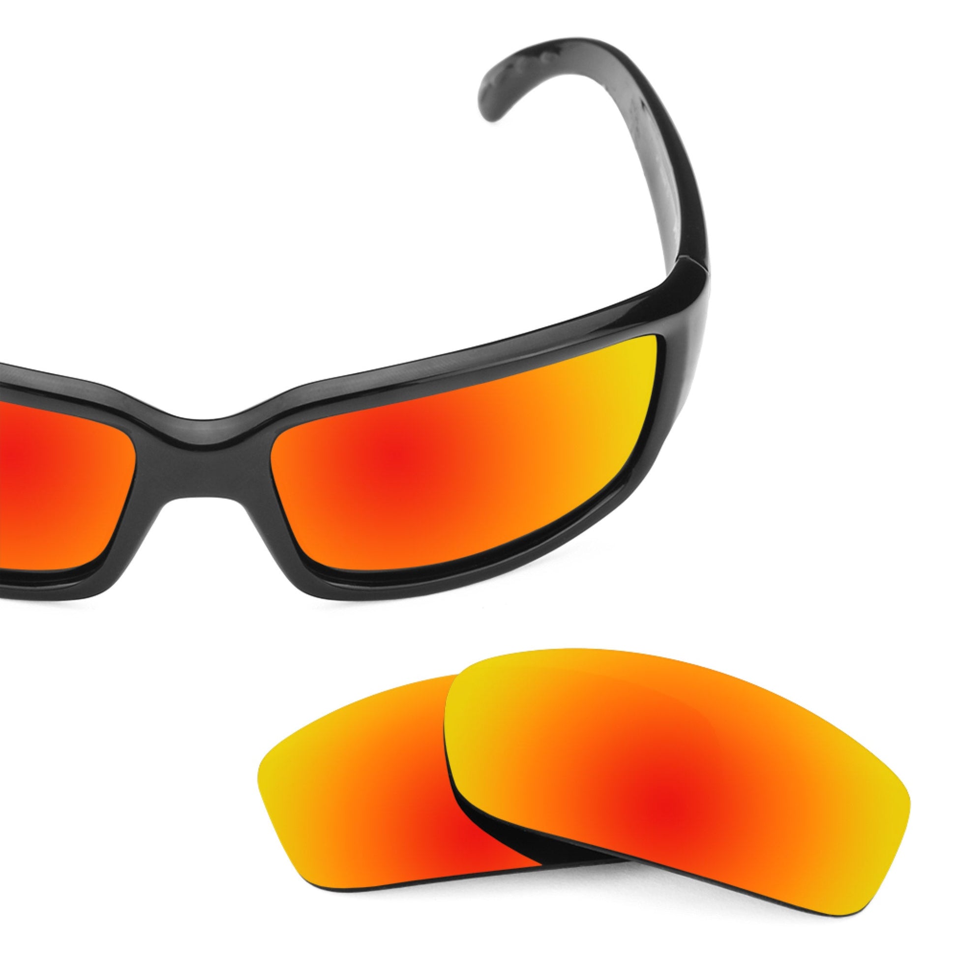 Costa Caballito replacement lenses — Fire Red MirrorShield® polarized sunglass lens, 100% UV | ReFramed
