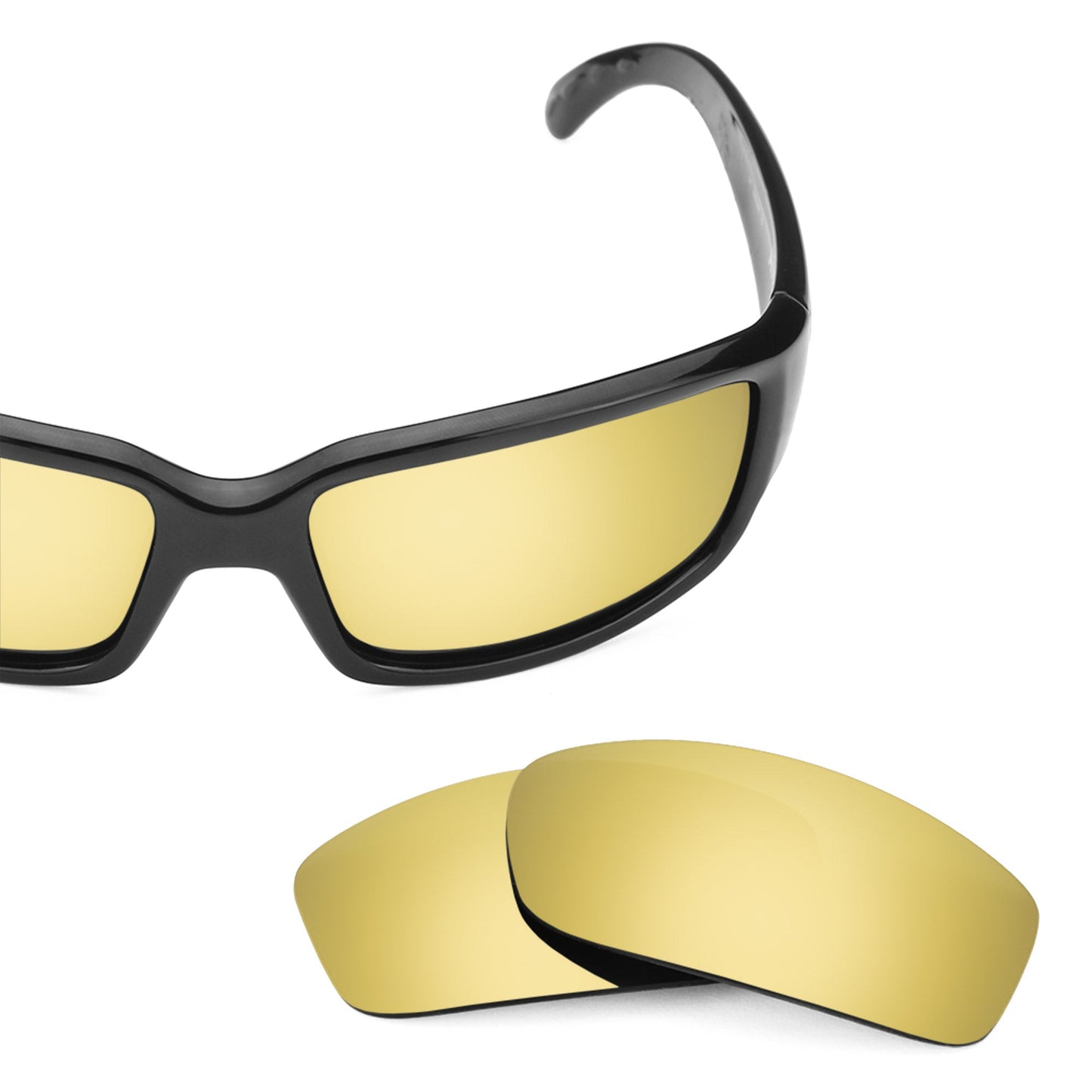 Costa Caballito replacement lenses — Flare Gold MirrorShield® polarized sunglass lens, 100% UV | ReFramed