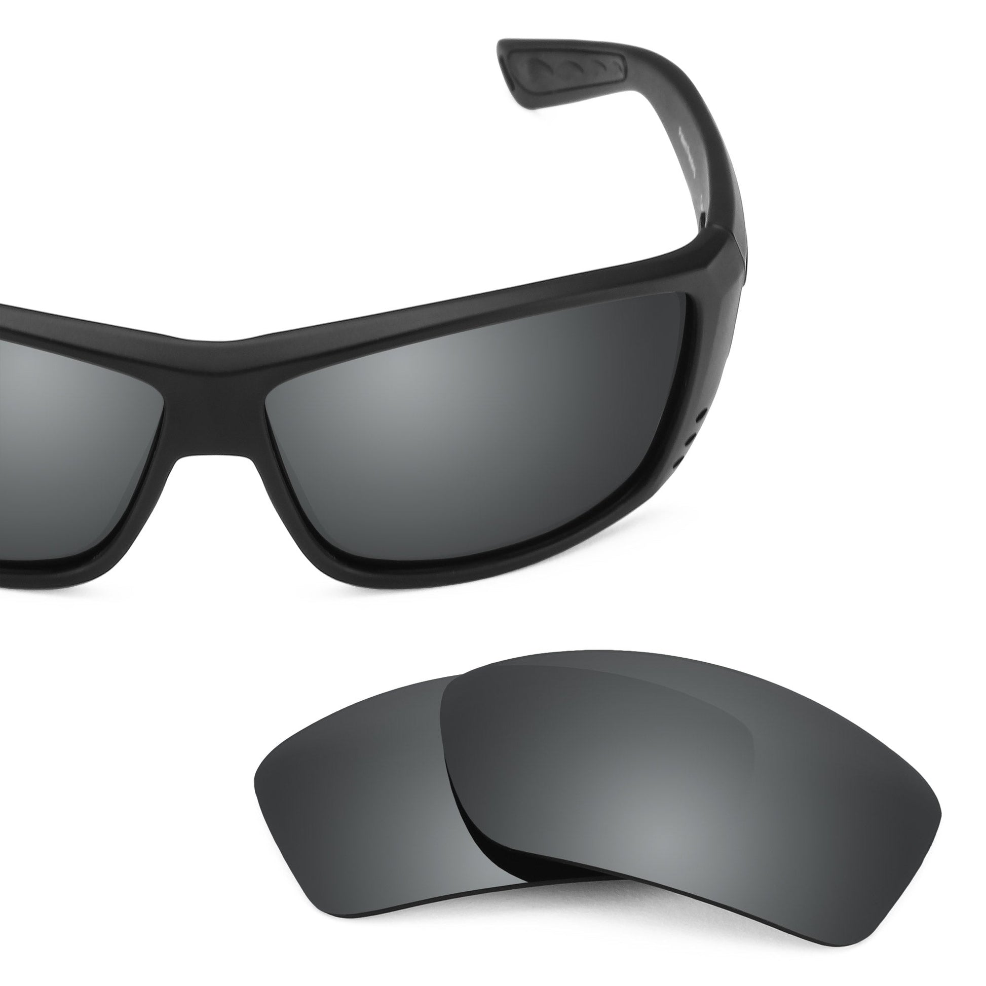 Costa Cat Cay replacement lenses — Black Chrome MirrorShield® polarized sunglass lens, 100% UV | ReFramed