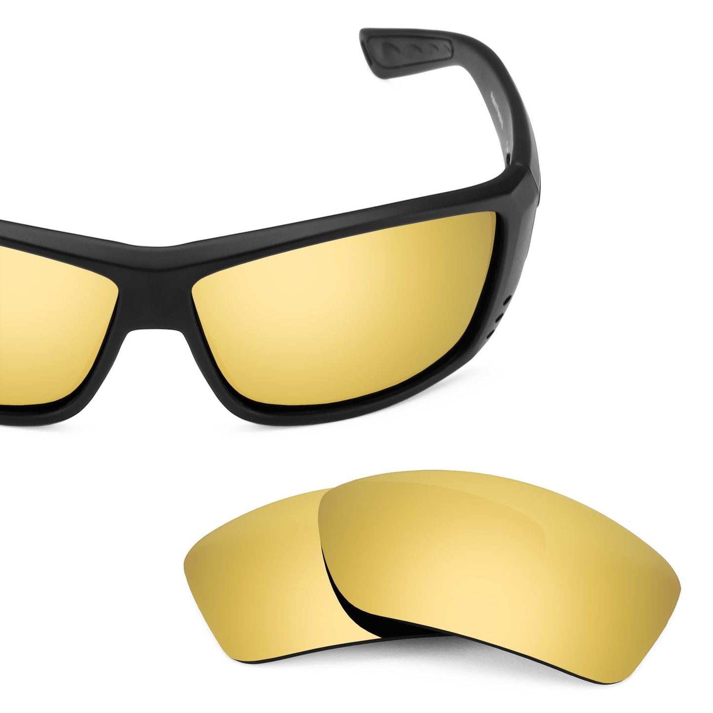 Costa Cat Cay replacement lenses — Flare Gold MirrorShield® polarized sunglass lens, 100% UV | ReFramed