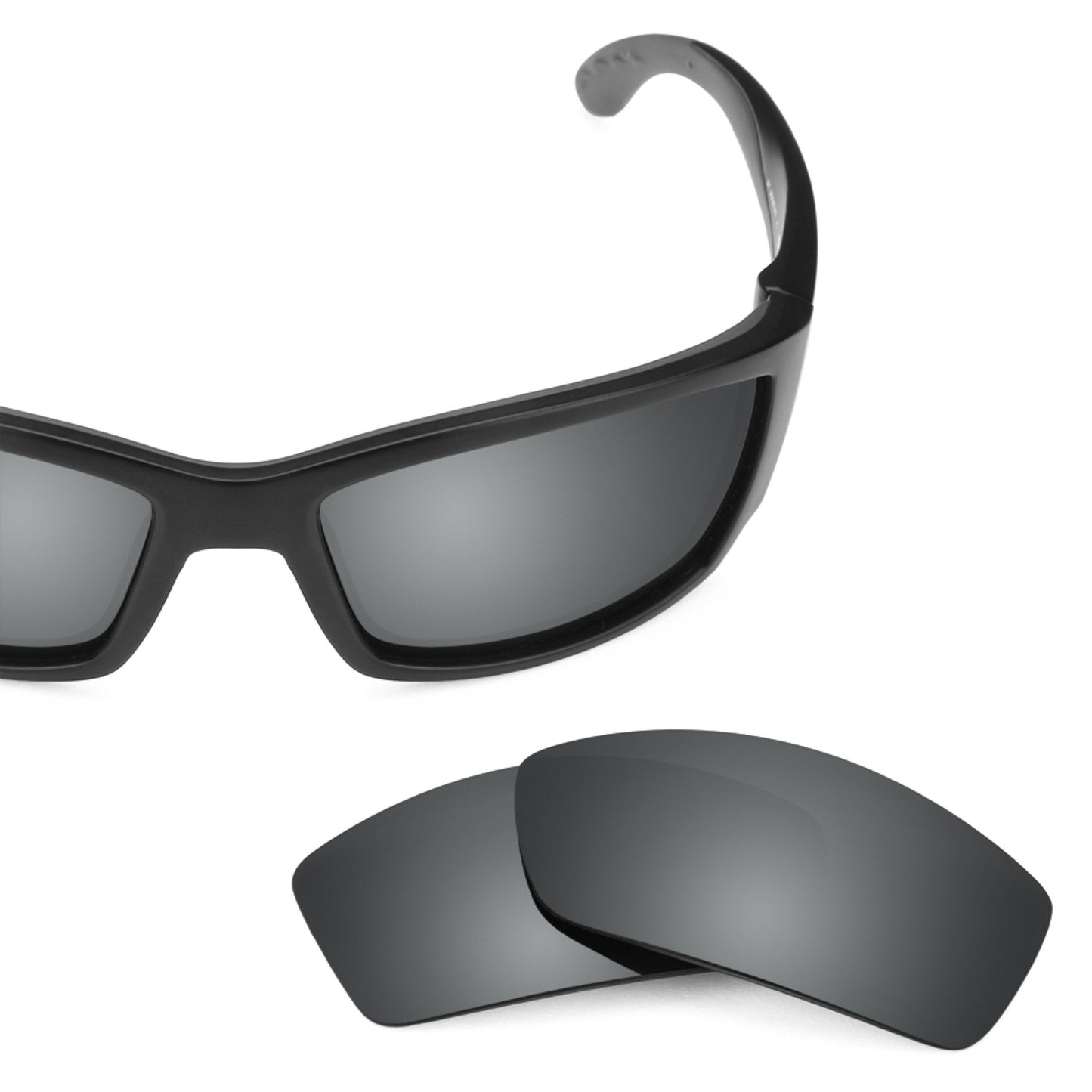 Costa Corbina replacement lenses — Black Chrome MirrorShield® polarized sunglass lens, 100% UV | ReFramed