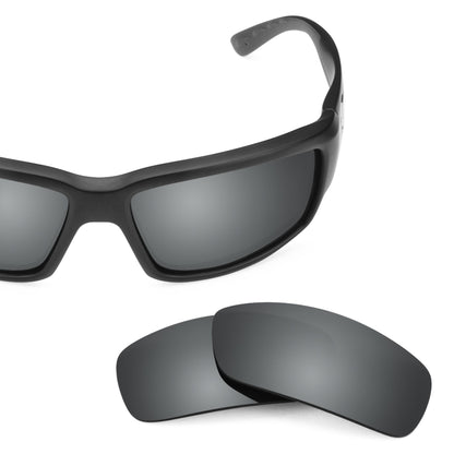 Costa Fantail replacement lenses — Black Chrome MirrorShield® polarized sunglass lens, 100% UV | ReFramed
