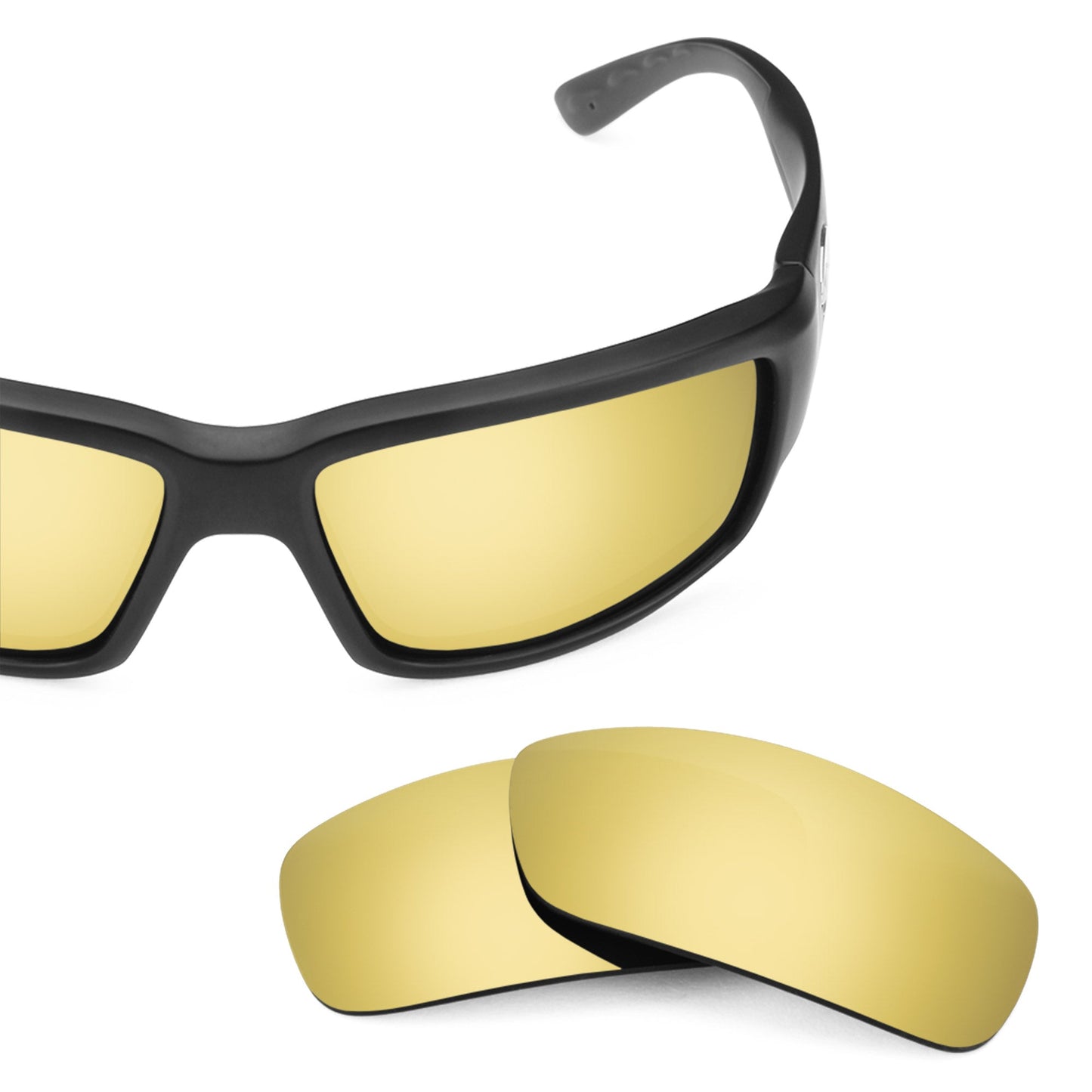 Costa Fantail replacement lenses — Flare Gold MirrorShield® polarized sunglass lens, 100% UV | ReFramed