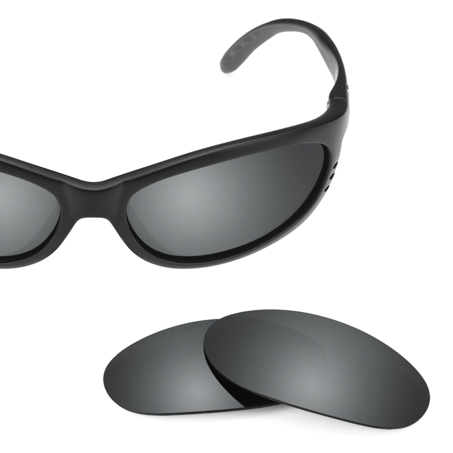 Costa Fathom replacement lenses — Black Chrome MirrorShield® polarized sunglass lens, 100% UV | ReFramed