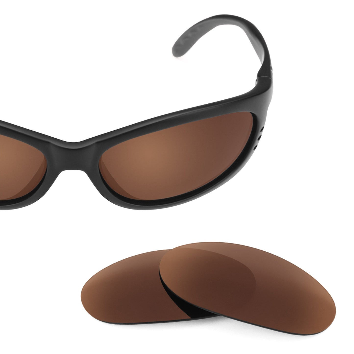 Costa Fathom replacement lenses — Dark Brown polarized sunglass lens, 100% UV | ReFramed