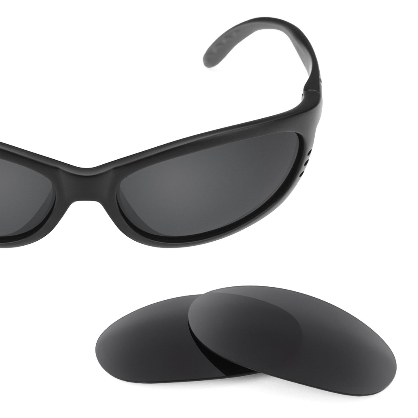 Costa Fathom replacement lenses — Stealth Black polarized sunglass lens, 100% UV | ReFramed