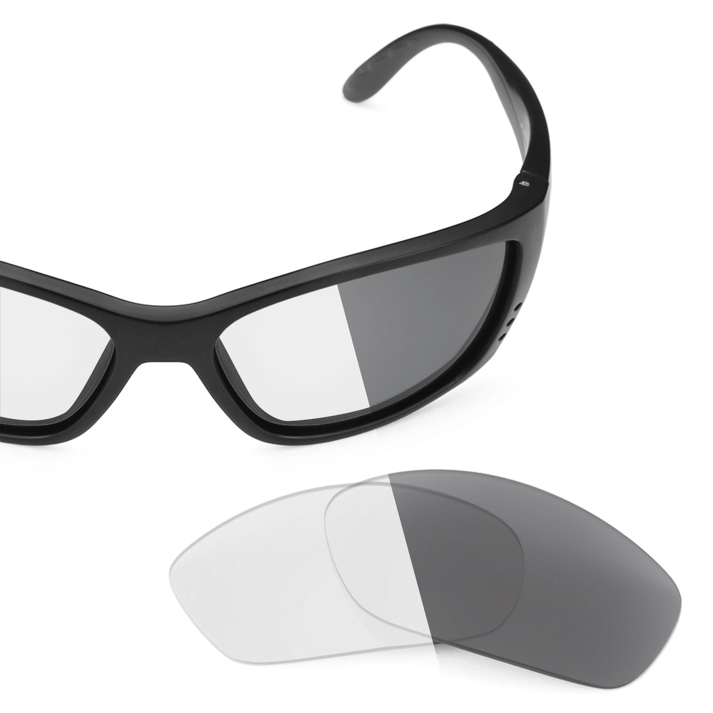 Costa Fisch replacement lenses — Adapt Gray Photochromic polarized sunglass lens, 100% UV | ReFramed