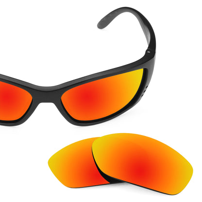 Costa Fisch replacement lenses — Fire Red MirrorShield® polarized sunglass lens, 100% UV | ReFramed