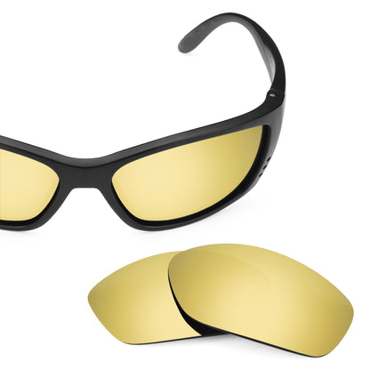 Costa Fisch replacement lenses — Flare Gold MirrorShield® polarized sunglass lens, 100% UV | ReFramed