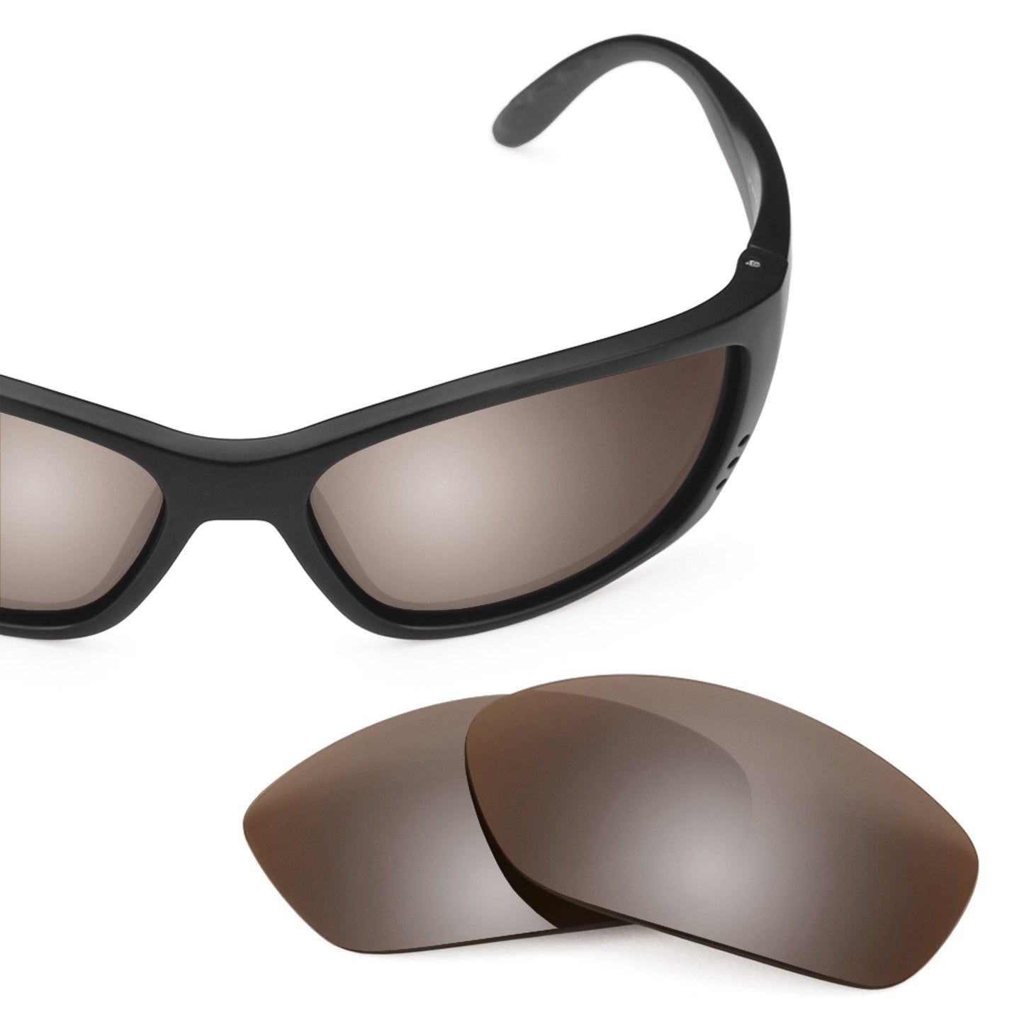 Costa Fisch replacement lenses — Flash Bronze MirrorShield® polarized sunglass lens, 100% UV | ReFramed