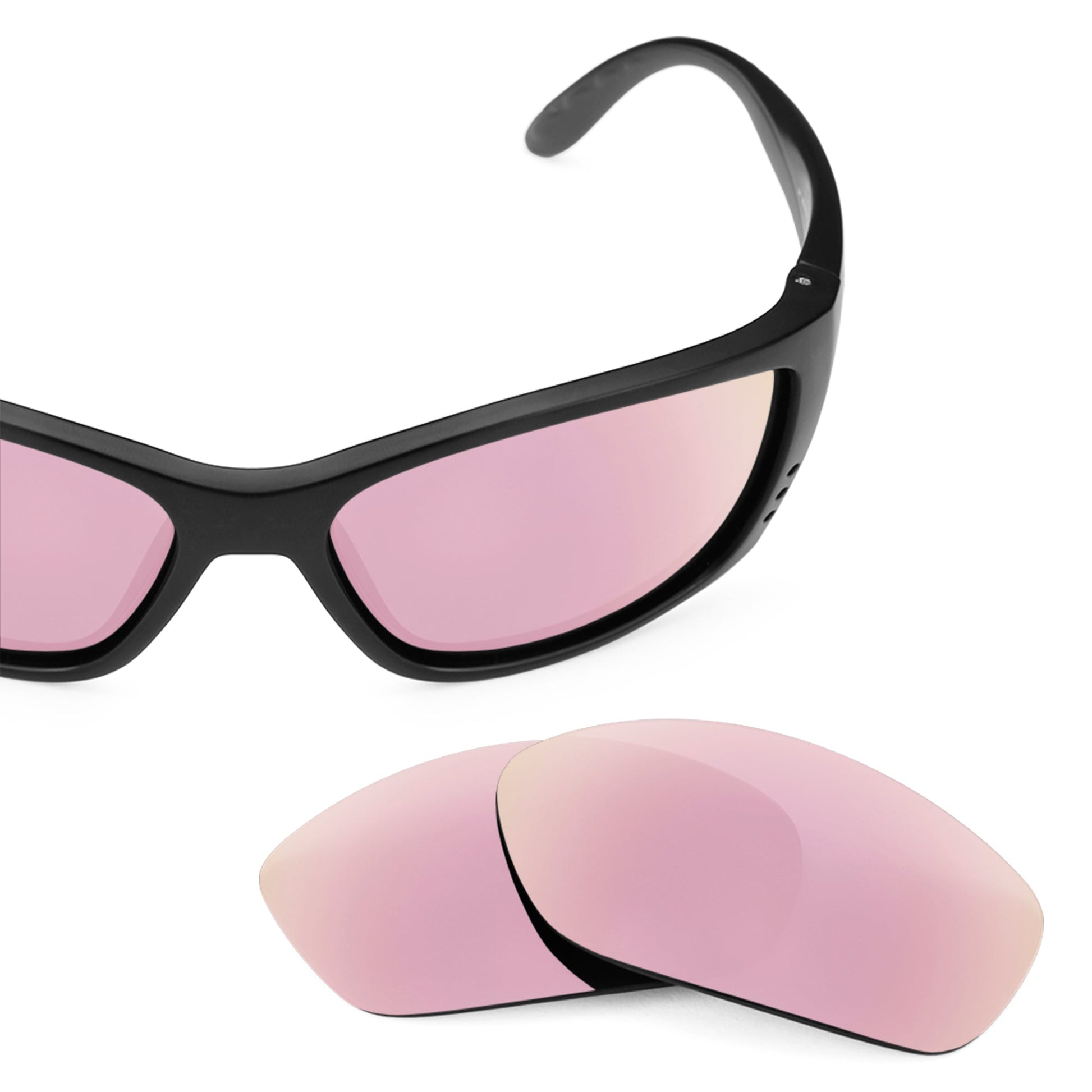 Costa Fisch replacement lenses — Rose Gold MirrorShield® polarized sunglass lens, 100% UV | ReFramed
