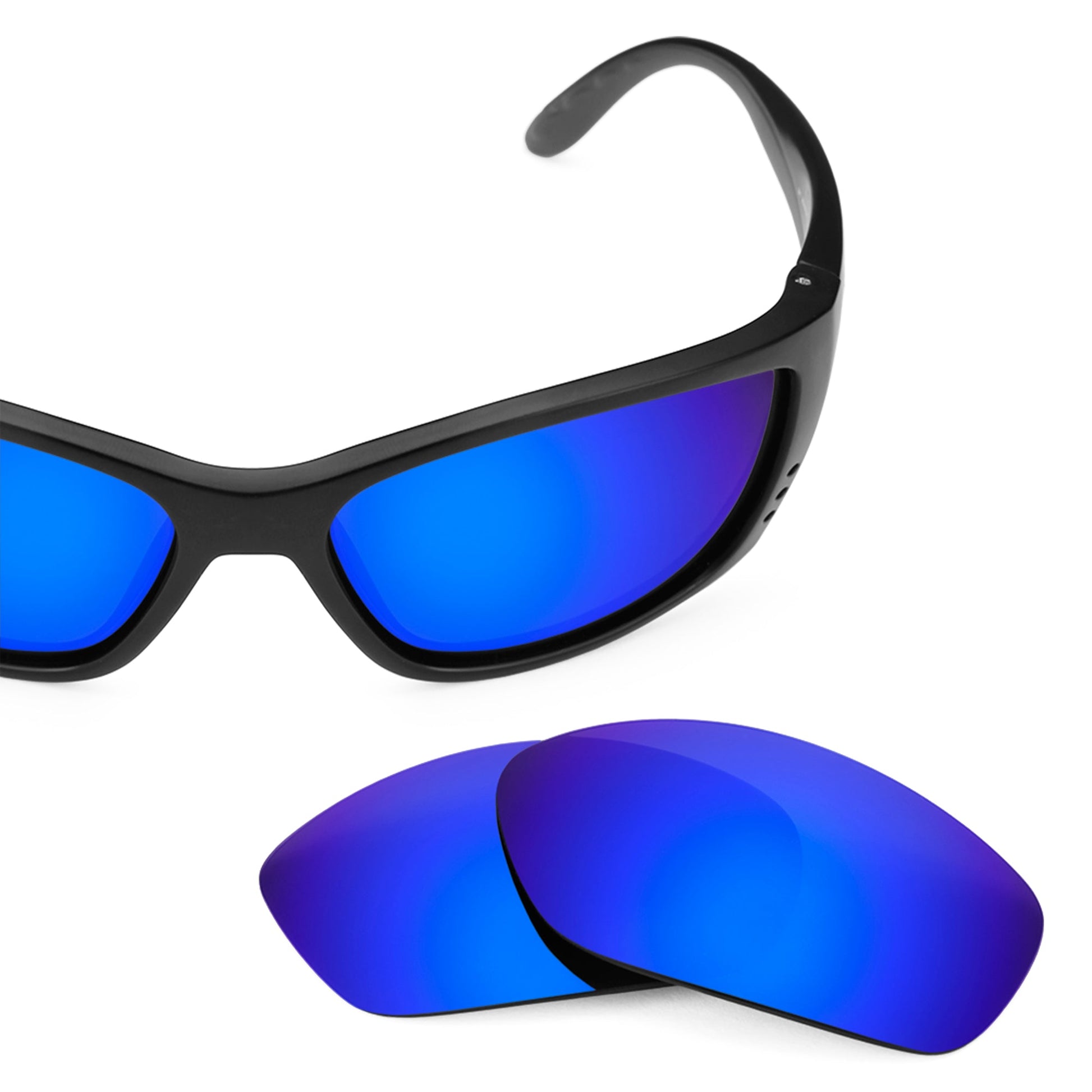 Costa Fisch replacement lenses — Tidal Blue MirrorShield® polarized sunglass lens, 100% UV | ReFramed