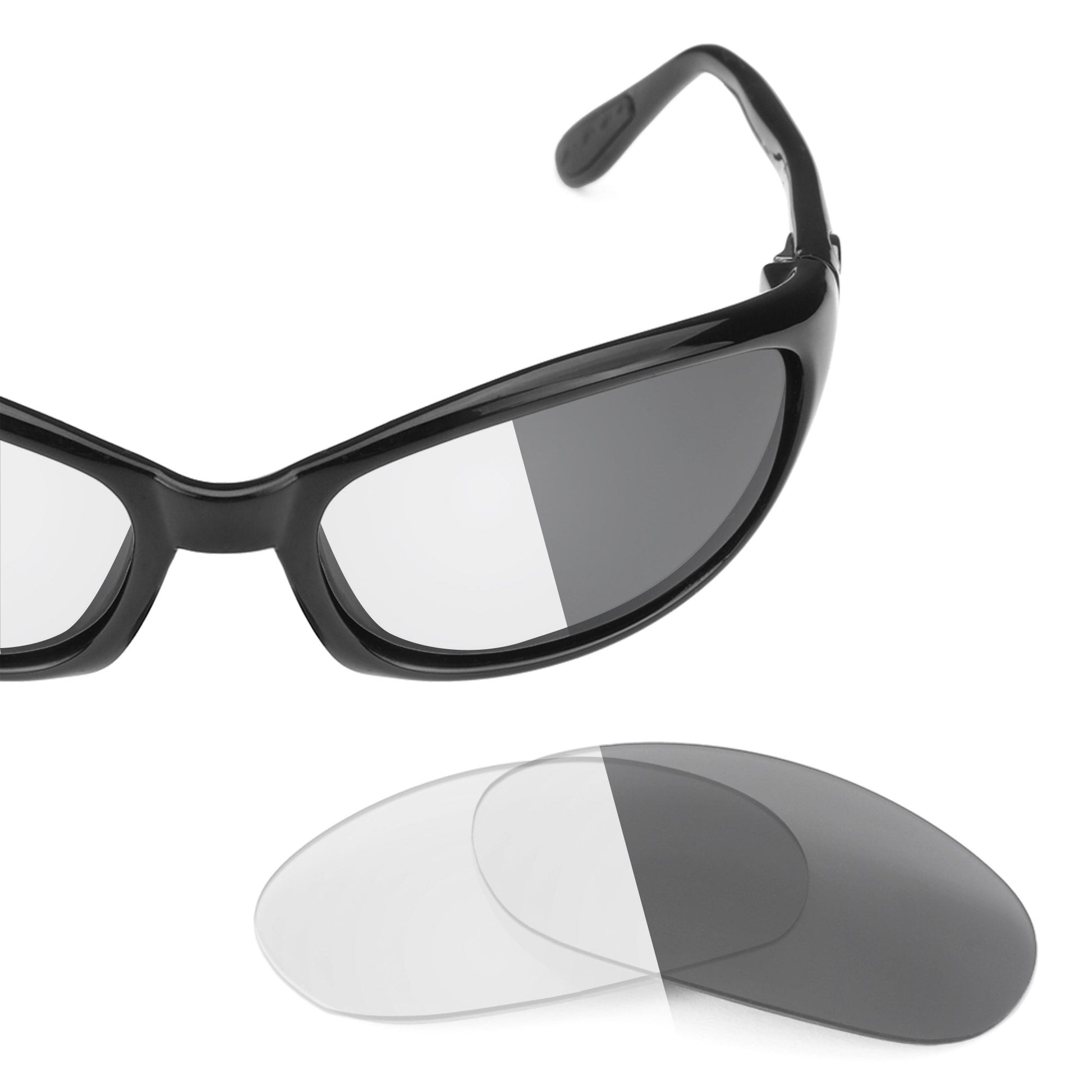 Costa Harpoon replacement lenses — Adapt Gray Photochromic polarized sunglass lens, 100% UV | ReFramed
