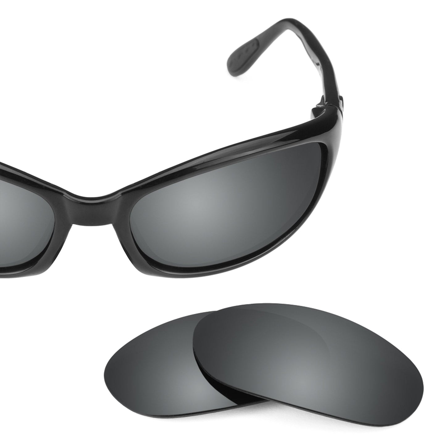 Costa Harpoon replacement lenses — Black Chrome MirrorShield® polarized sunglass lens, 100% UV | ReFramed